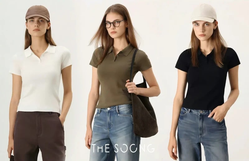 THESOONG 100% Cotton Double-Gauze Short-Sleeve Polo Henley Shirt - 7375 view 2