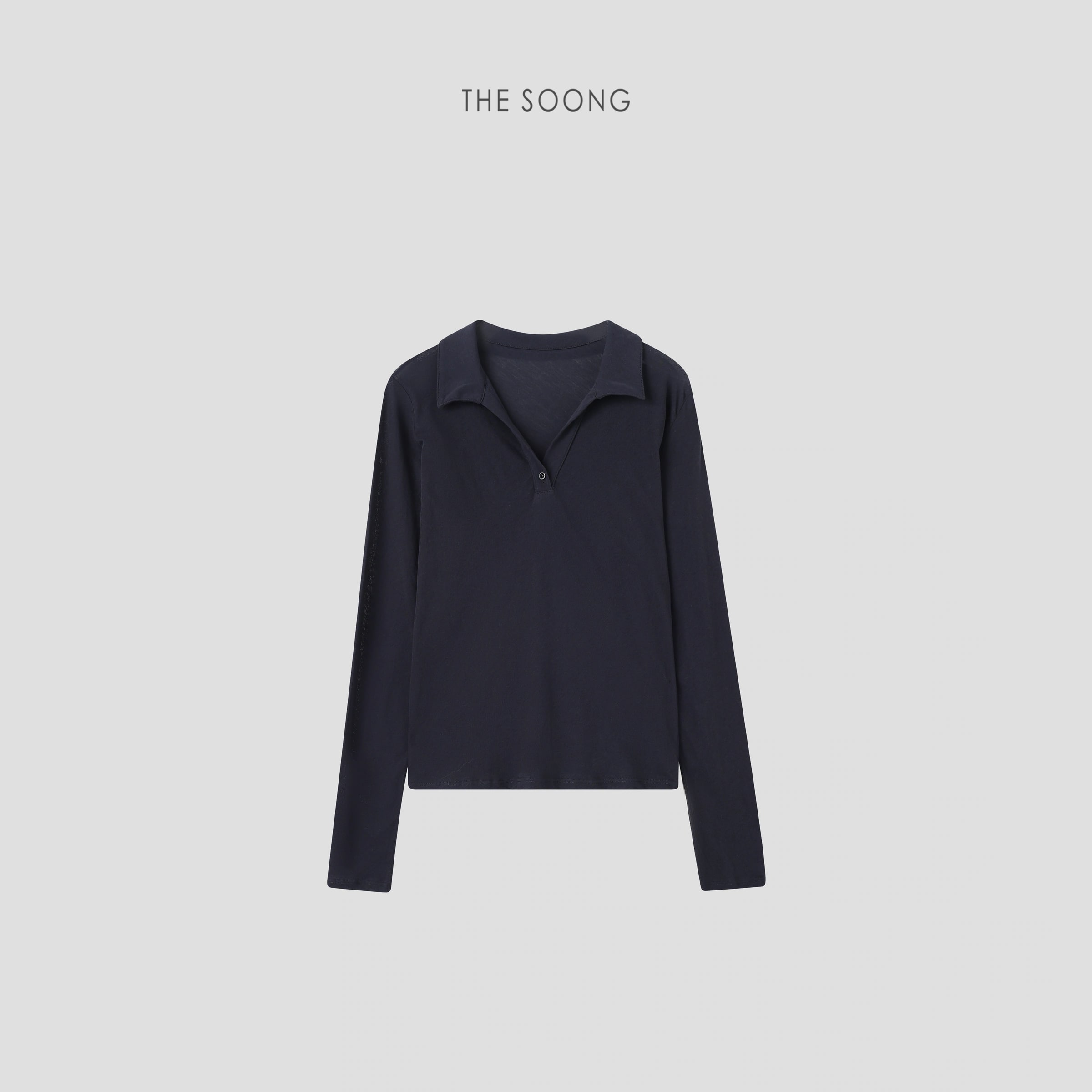THESOONG 26s' Classic Versatile Slimming Henley Polo Long Sleeve view 13