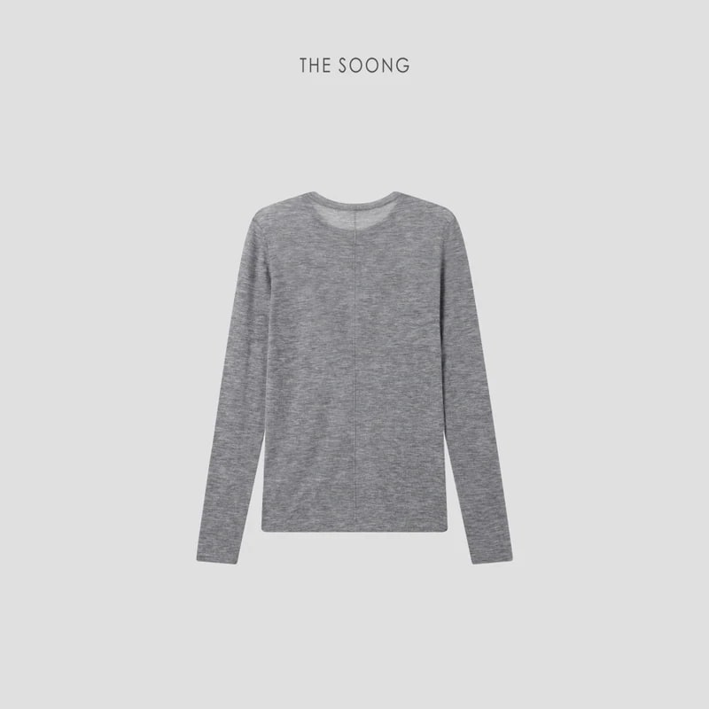 THESOONG “Simple Knit” Soft 80s Water-Soluble Wool Crewneck Sweater - 9487 view 16