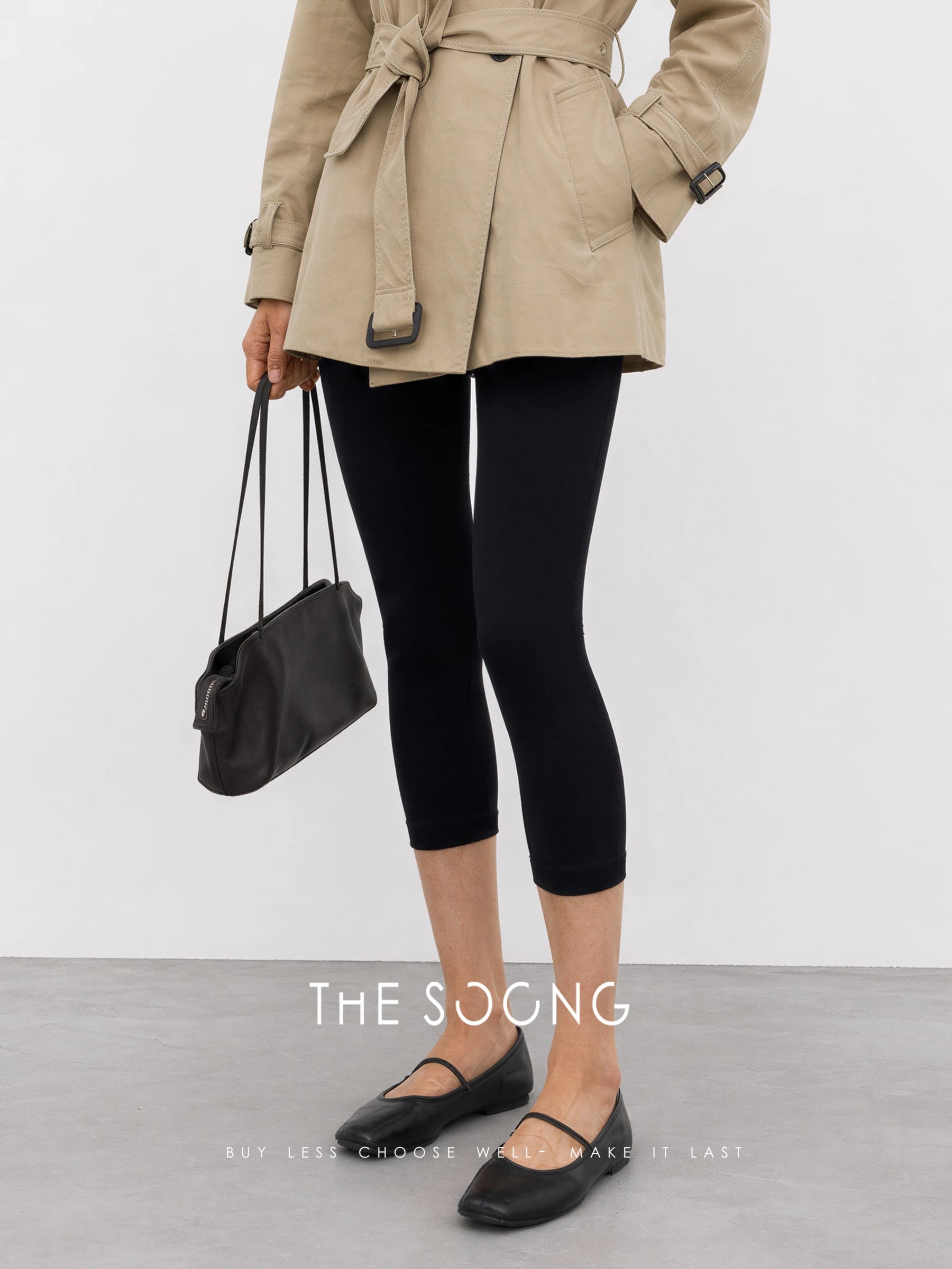 THESOONG Cropped Seamless Three-Needle Yoga Pants - 3763-5424 view 4