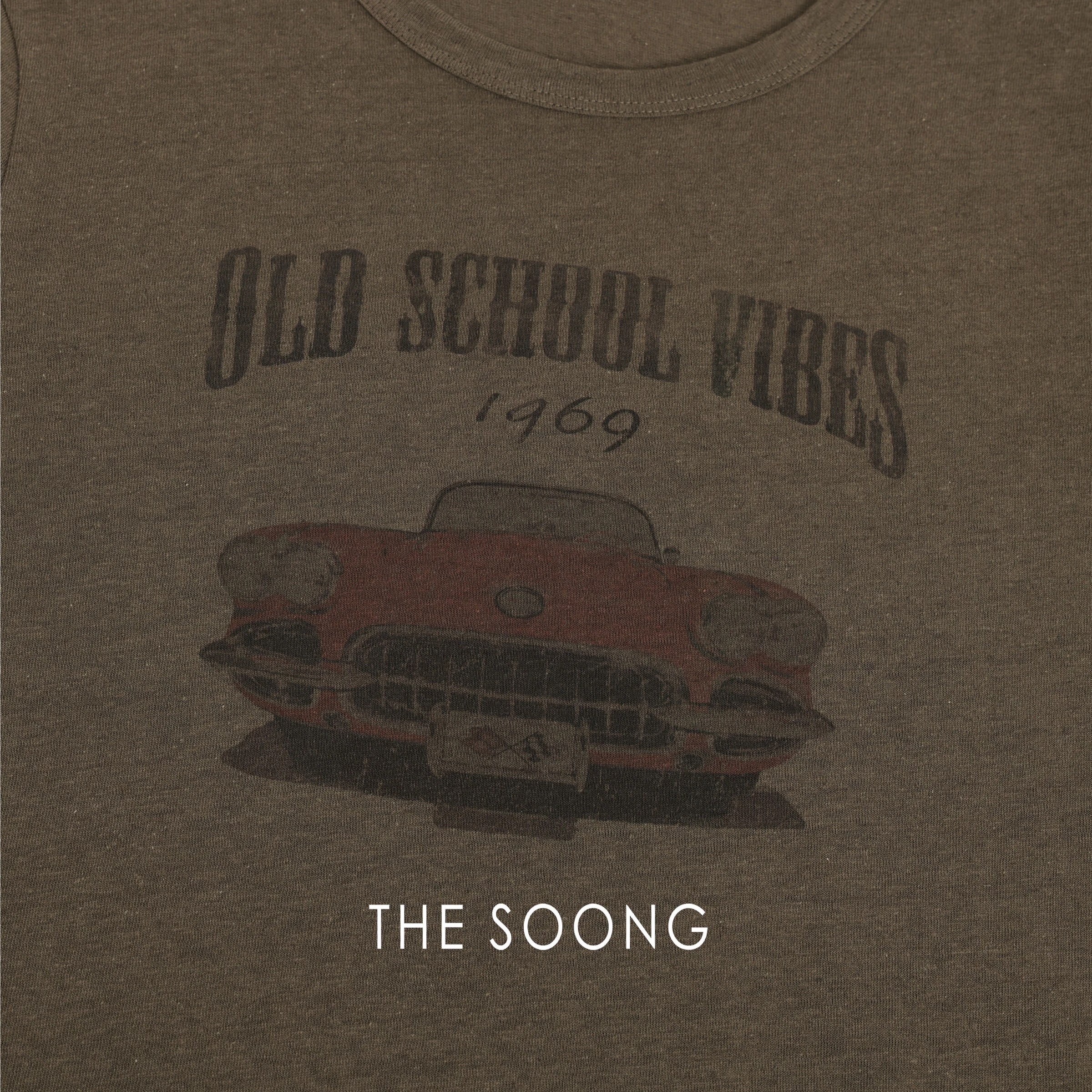 THESOONG 아메리칸 빈티지 1969 클래식 카 프린트 리넨 크루넥-9201 view 11
