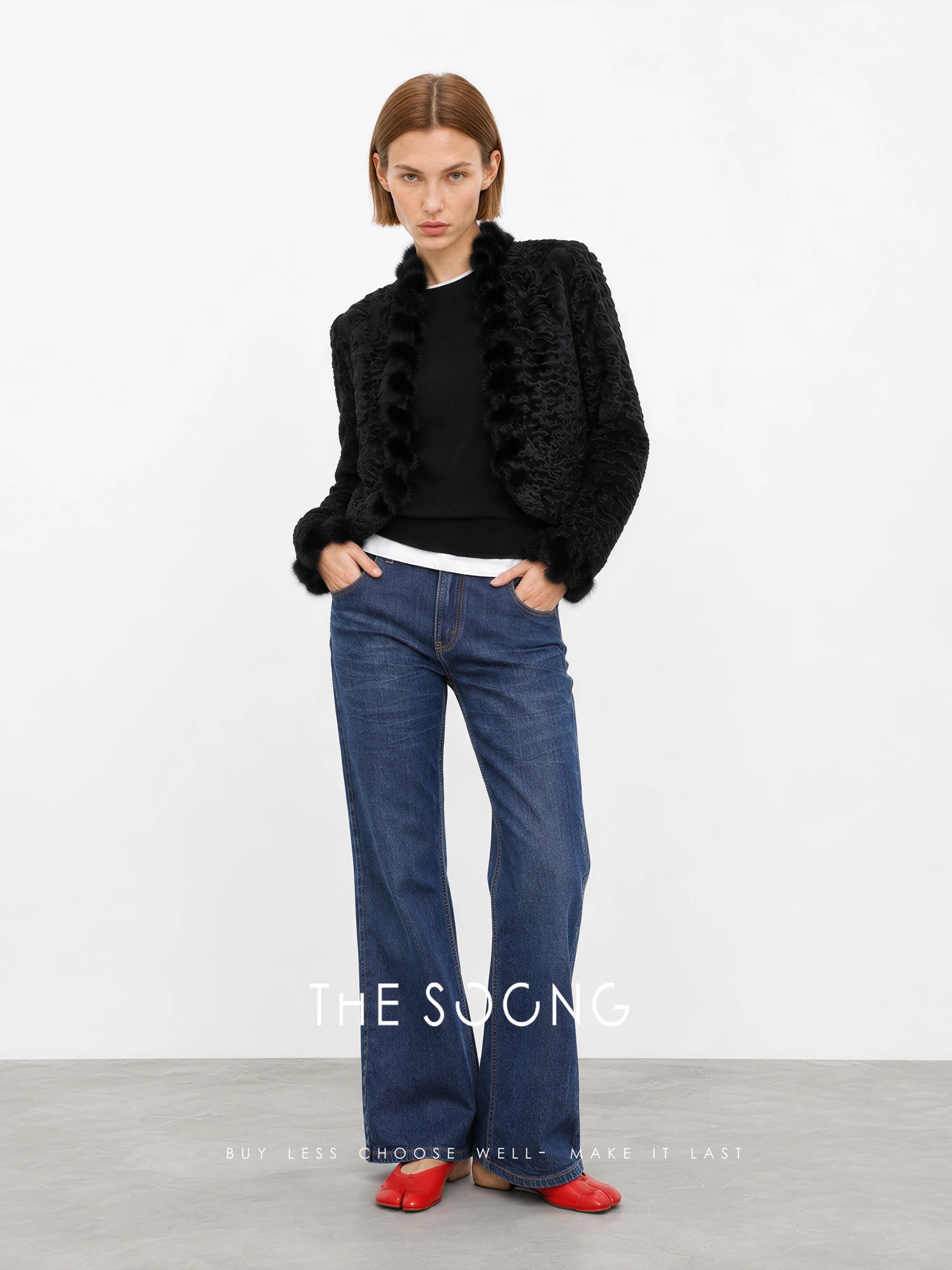 THESOONG Italian Candiani Mid-Rise Stretch Denim Jeans - 9094 view 4