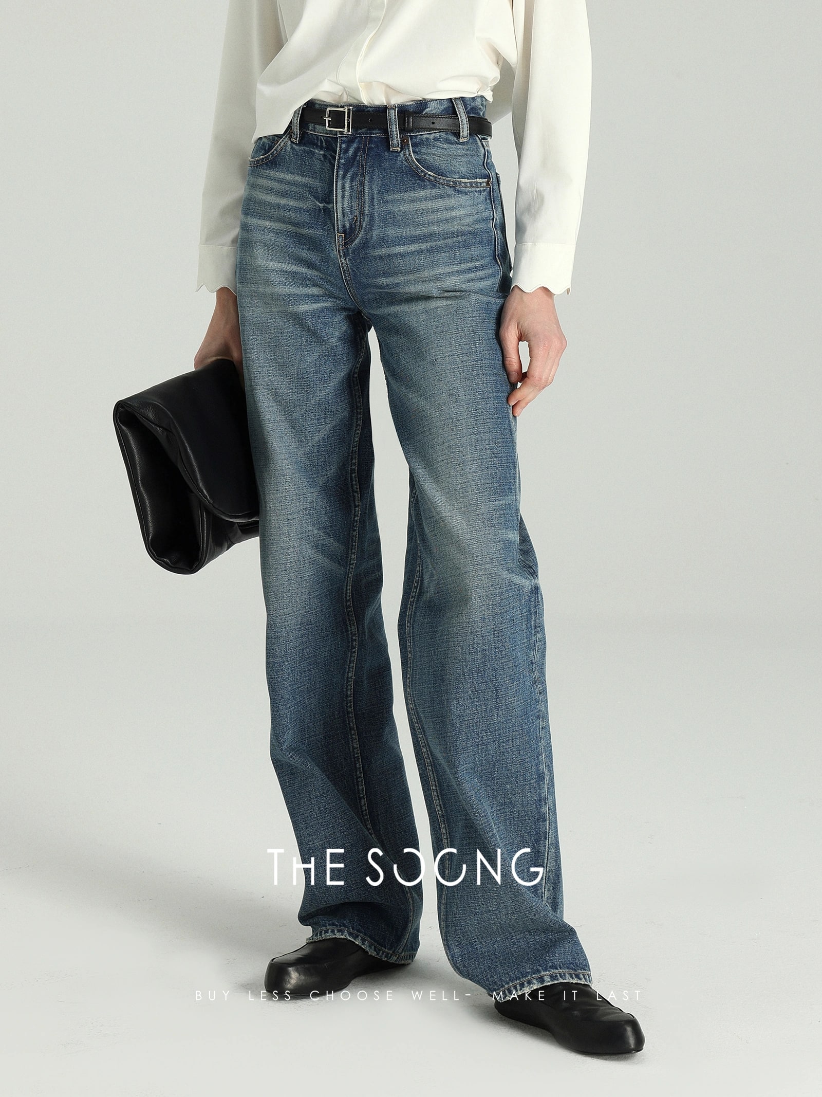 THESOONG クラシック ハンドブラッシュド・ヒゲ加工 ノンストレッチ ジップ ストラクチャード M view 7