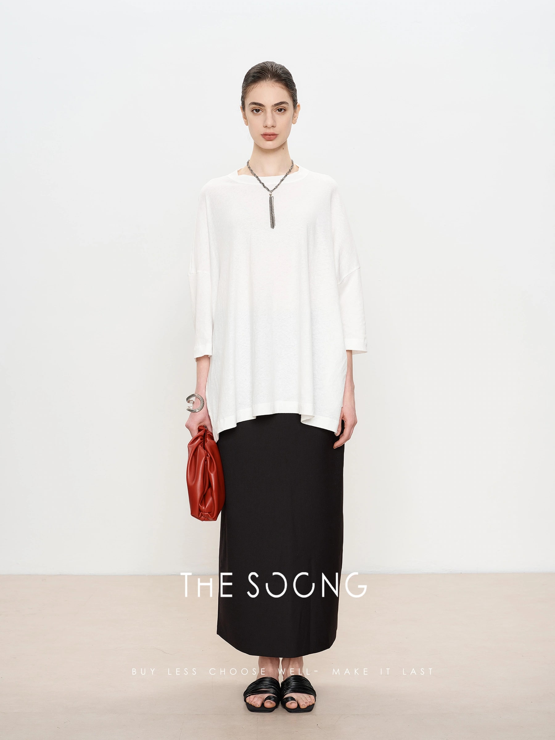 THESOONG "Candy Series" Minimal Textured Soft Oversized Crew view 3