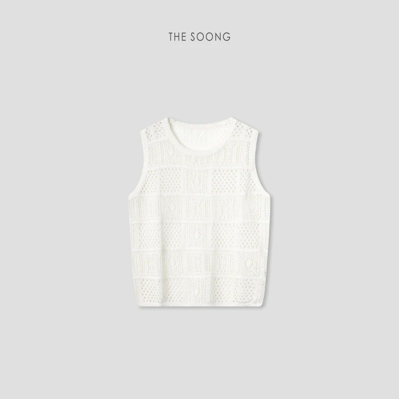 THESOONG “Cool-Touch Openwork” Fine-Knit Sleeveless Top - 9412 view 1