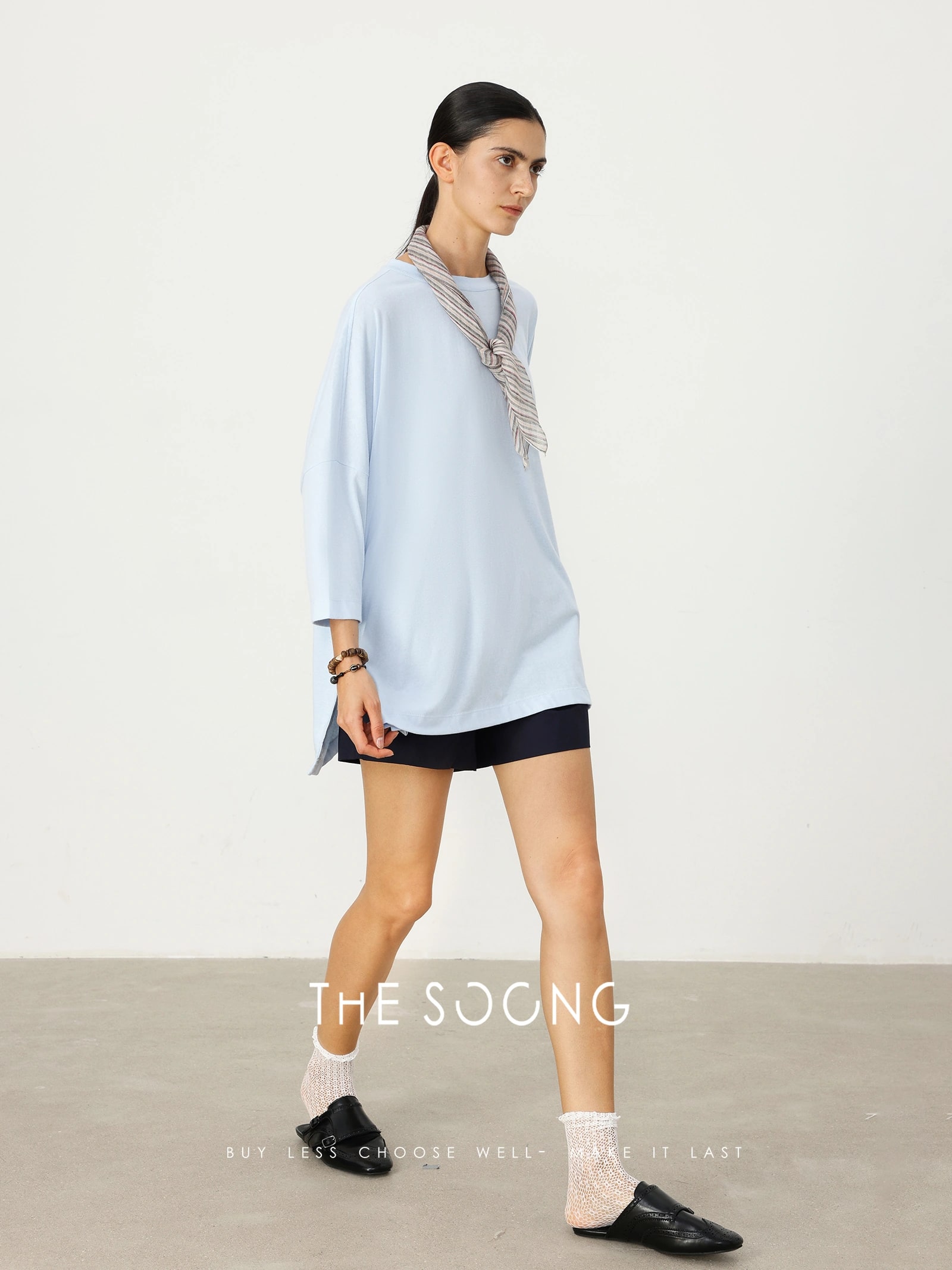 THESOONG "Candy Series" Minimal Textured Soft Oversized Crew view 8
