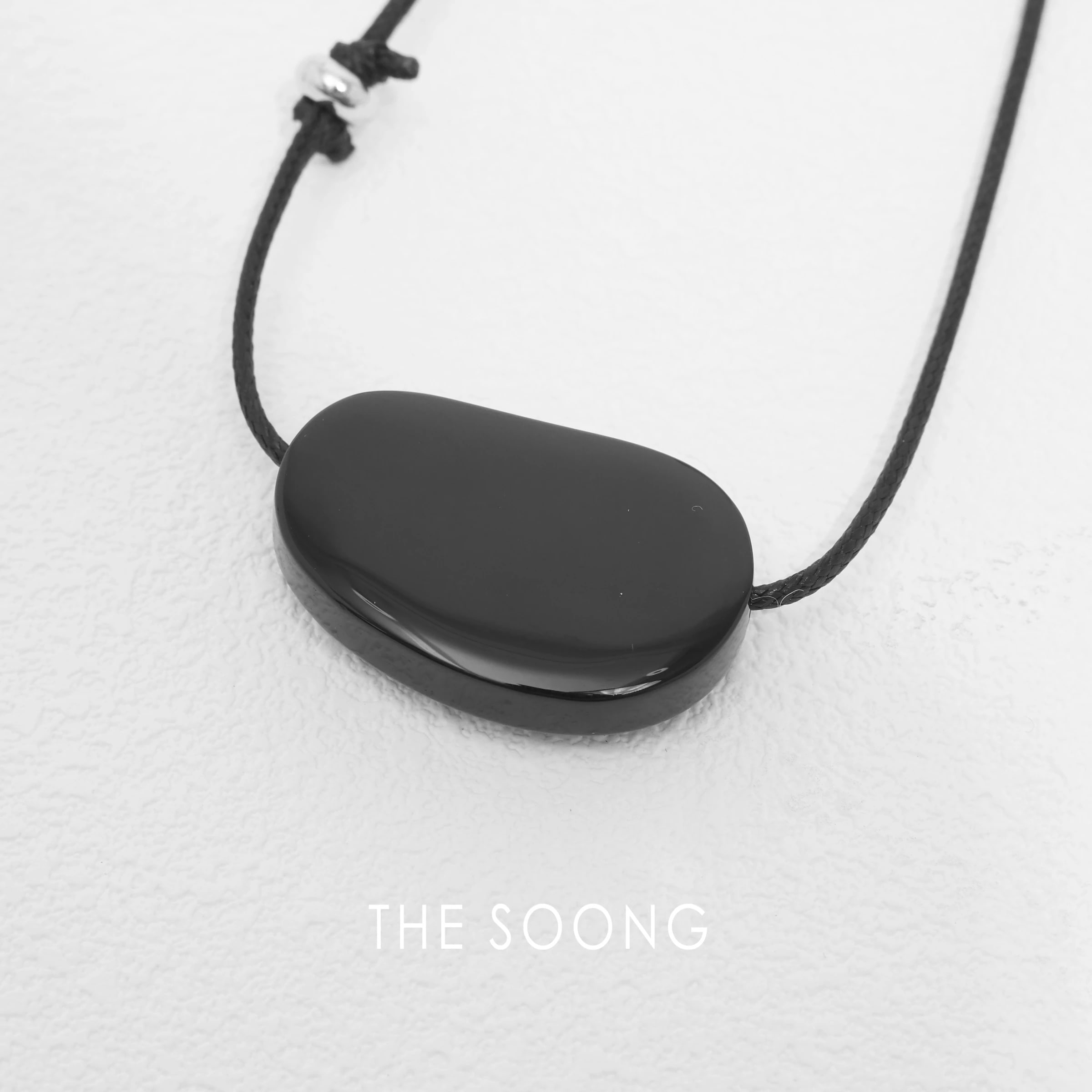 THESOONG Pendant Necklace with Handwoven Waxed Cord, Adjustable Clasp view 2