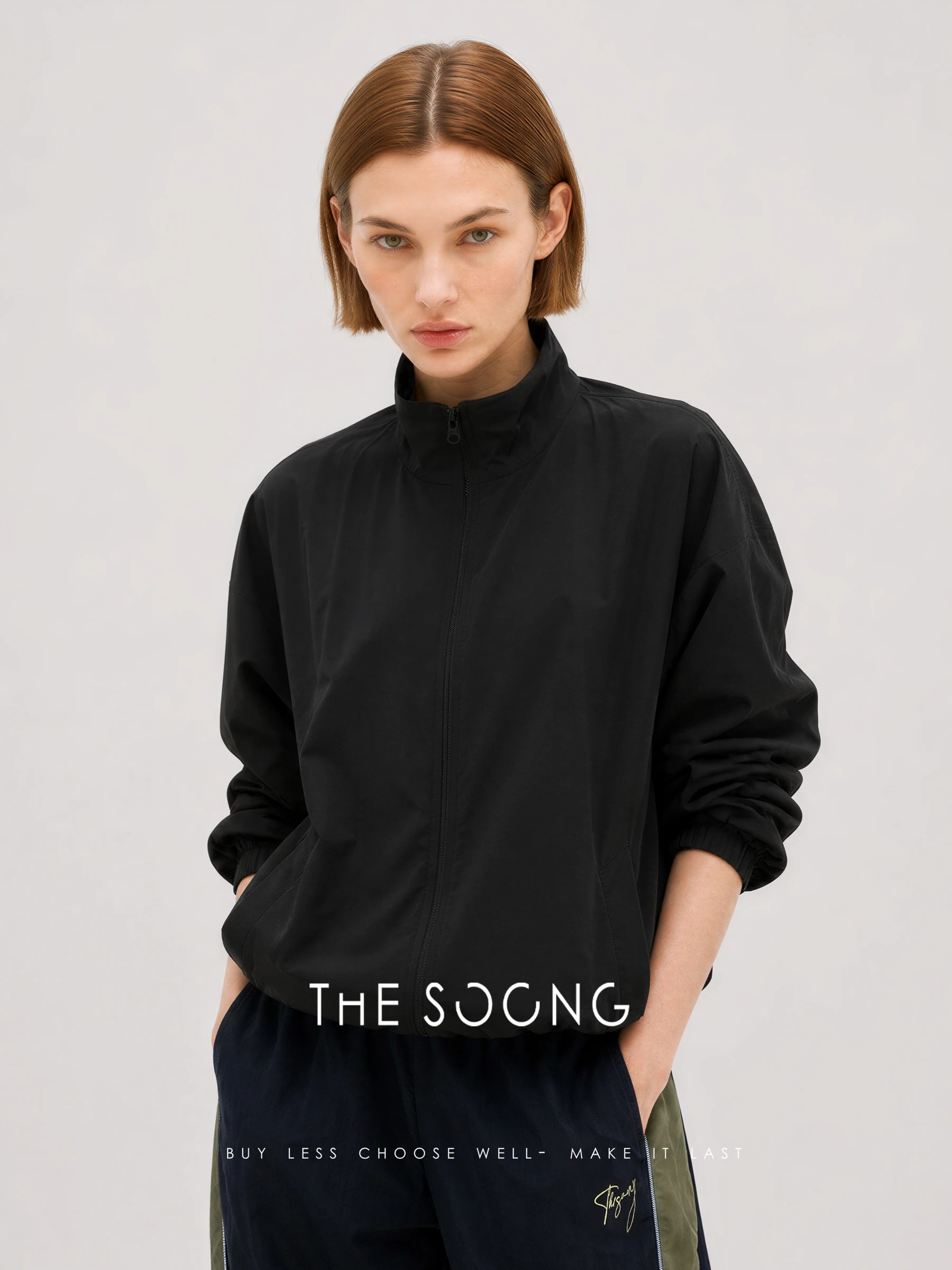 THESOONG “Silent Jacket” Black Stand-Collar Windproof Jacket - 7573 view 4