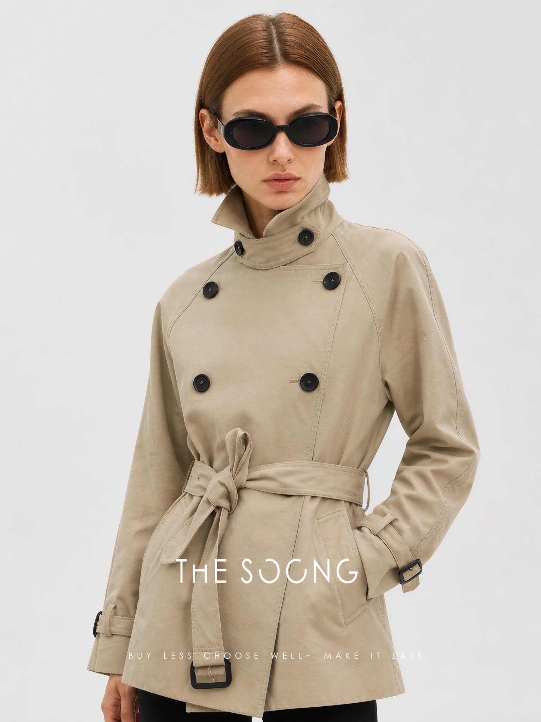 THESOONG “Wilderness Journey” 100% Cotton Double-Breasted Trench Coat - 9106 view 2