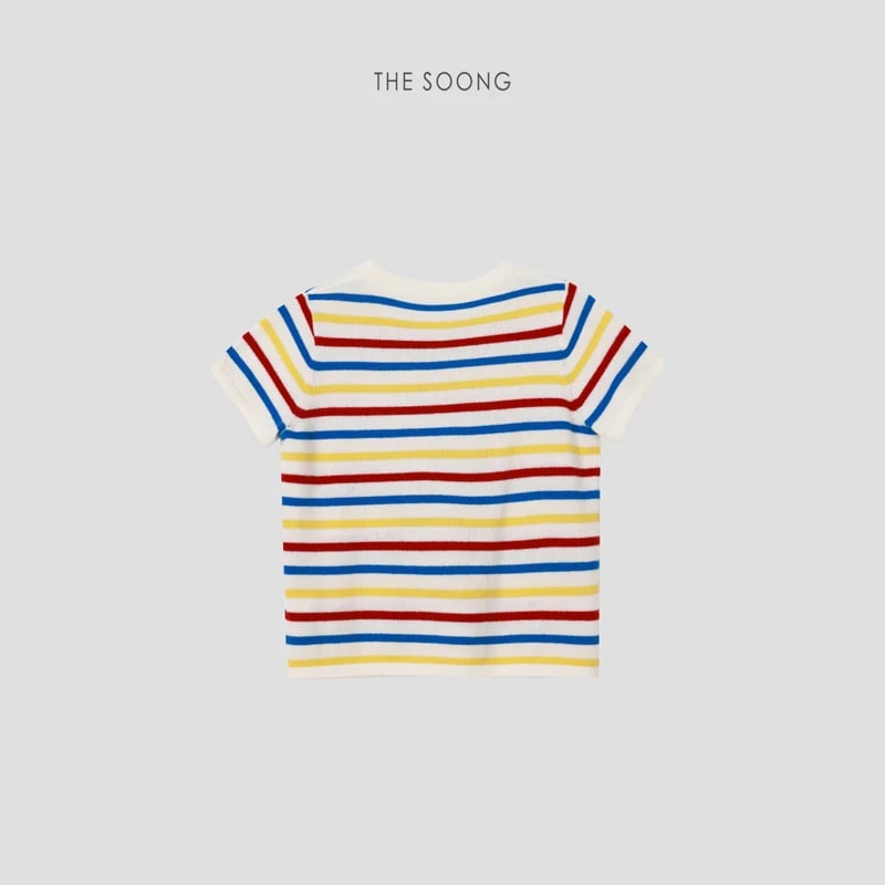 THESOONG Australian Wool Rainbow Stripe Knit Sweater - 9041 view 7