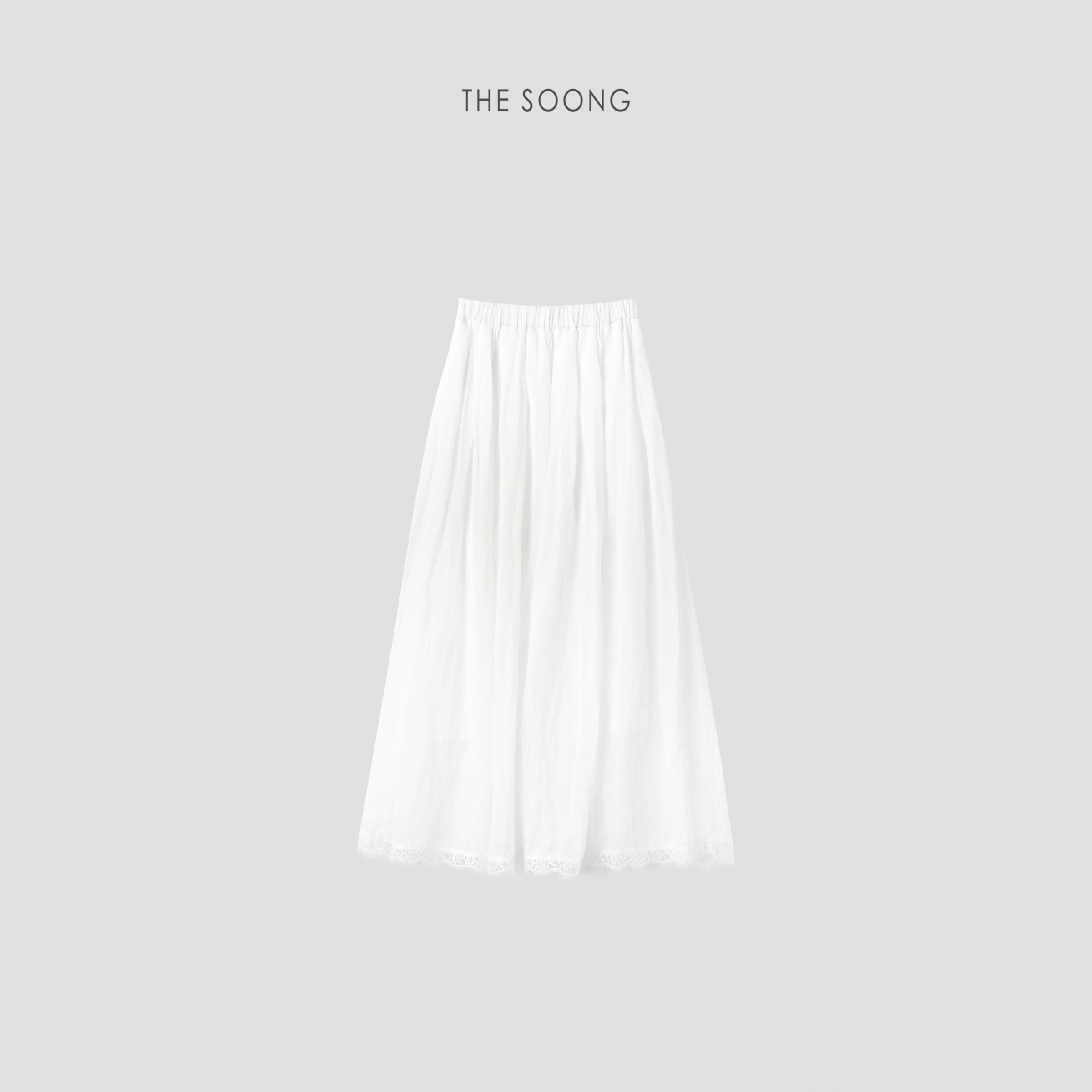 THESOONG「Linear Beauty」100%ラミー 軽やかな織りレースTシャツ view 1