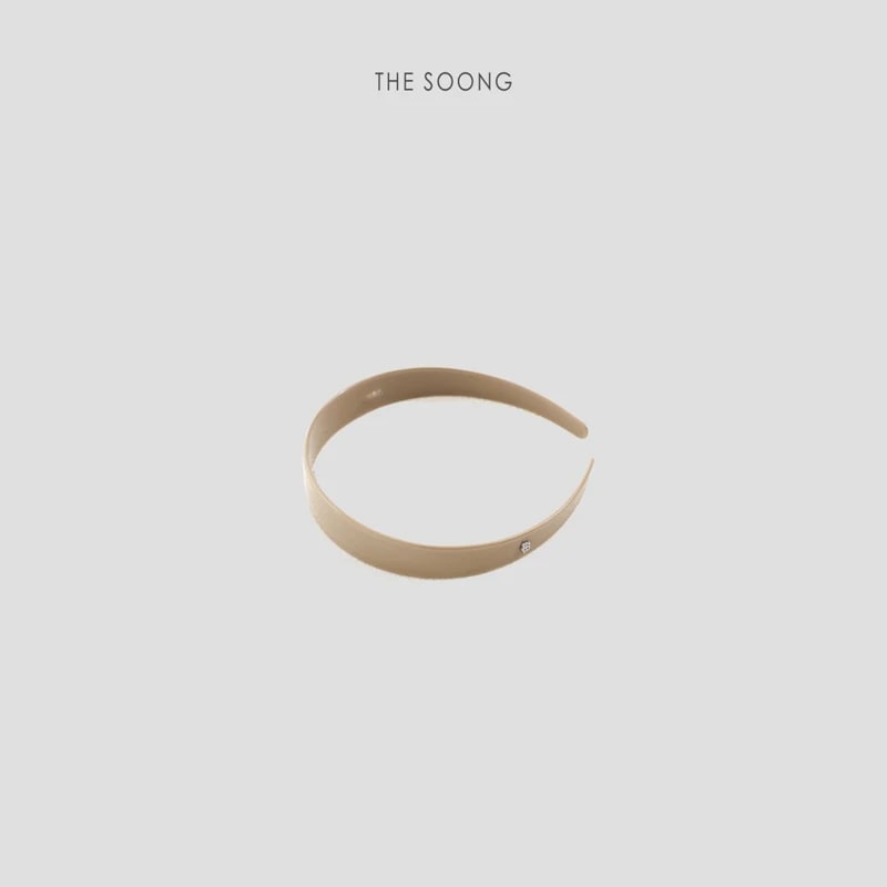 THESOONG “Acetate Glow” Wide Glossy Contrast Metal-Logo Headband - 9442 view 5