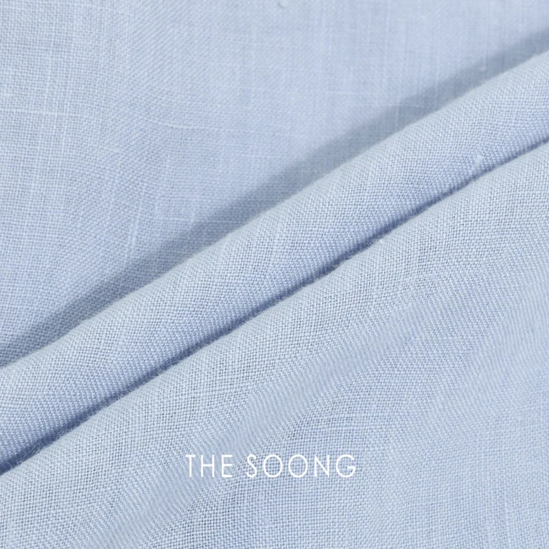 THESOONG Quiet Luxury 100% Linen Textured Collared Shirt - 8846 view 12
