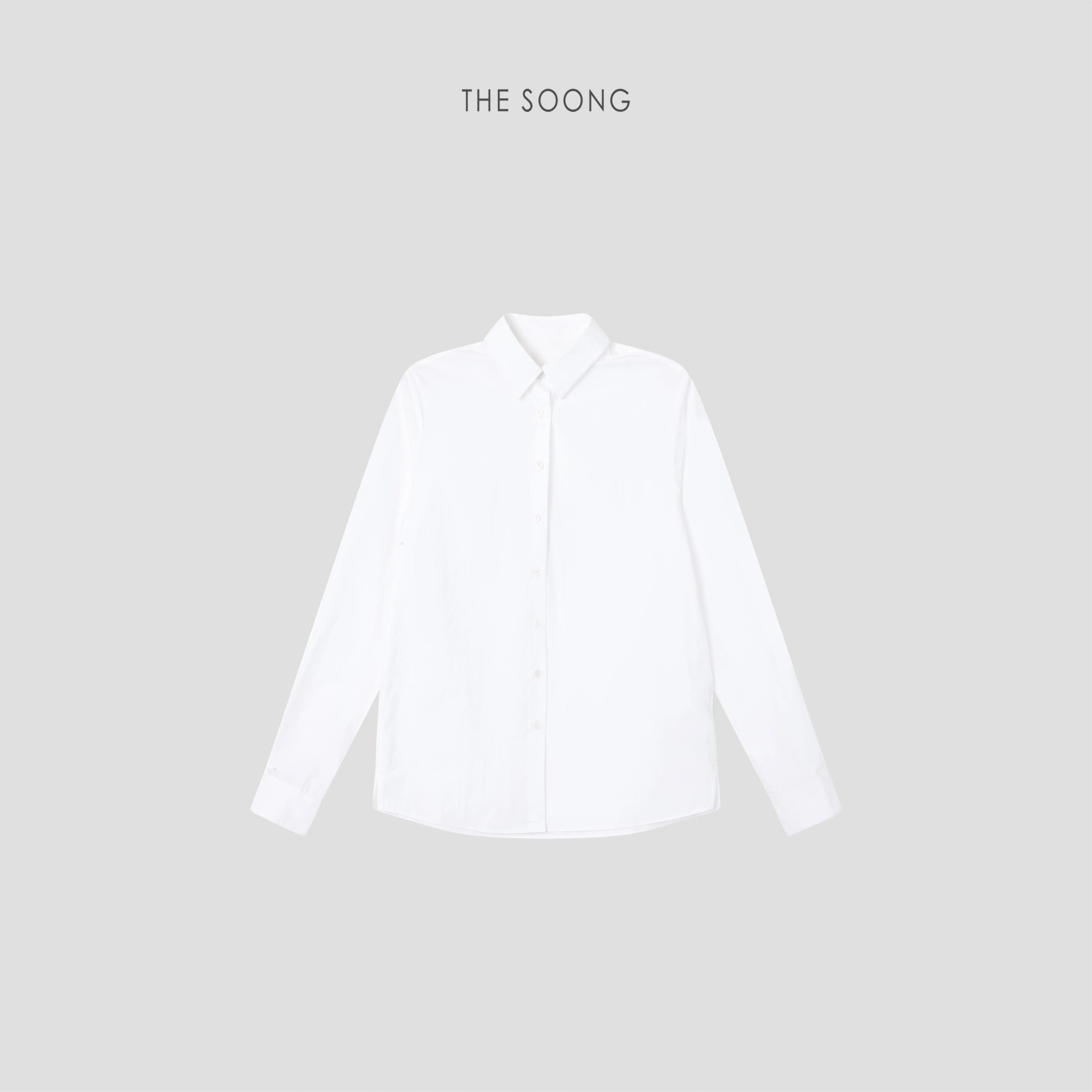 THESOONG “White Order” 100% Long-Staple Cotton Crisp Shirt - 9342