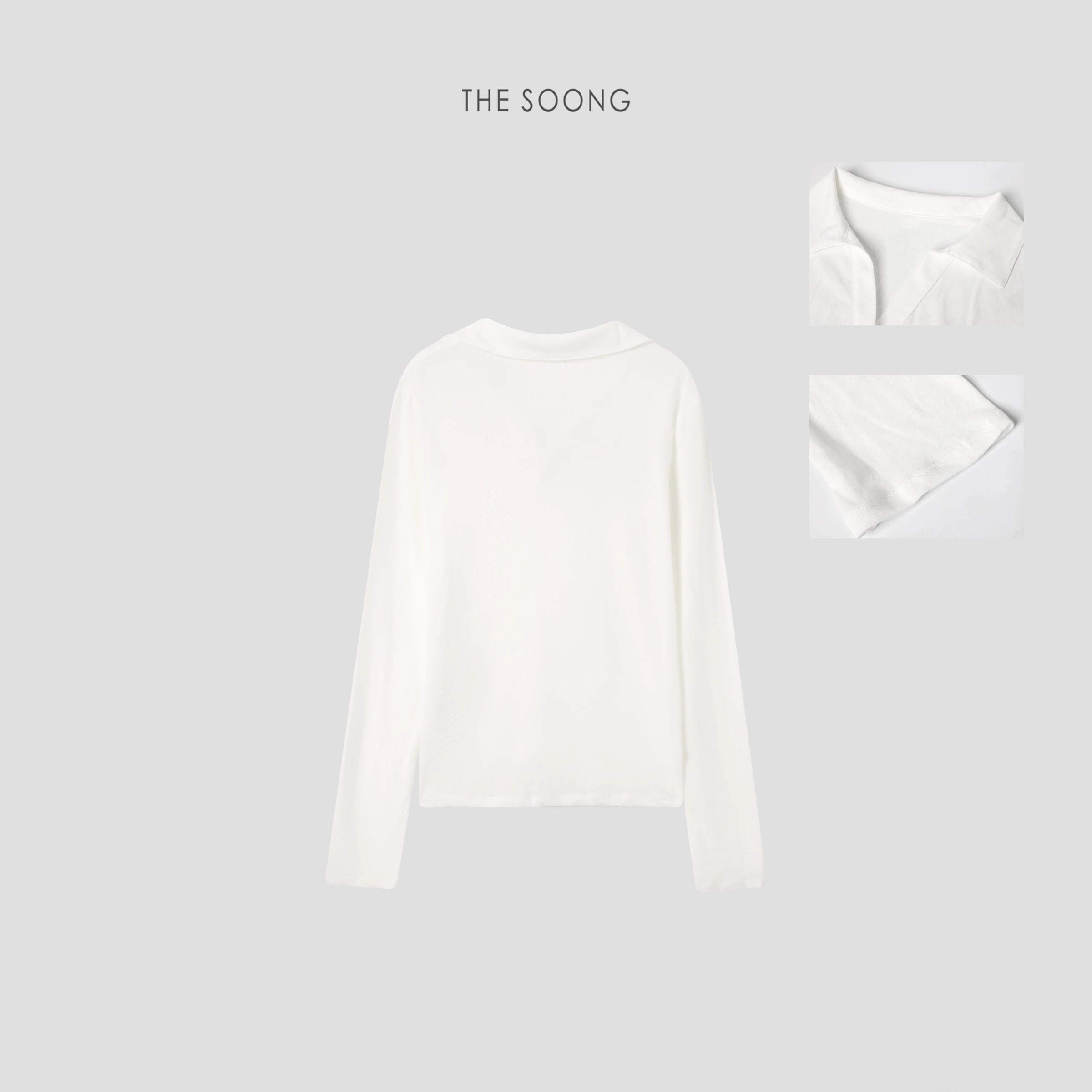 THESOONG 26s' Classic Versatile Slimming Henley Polo Long Sleeve view 8