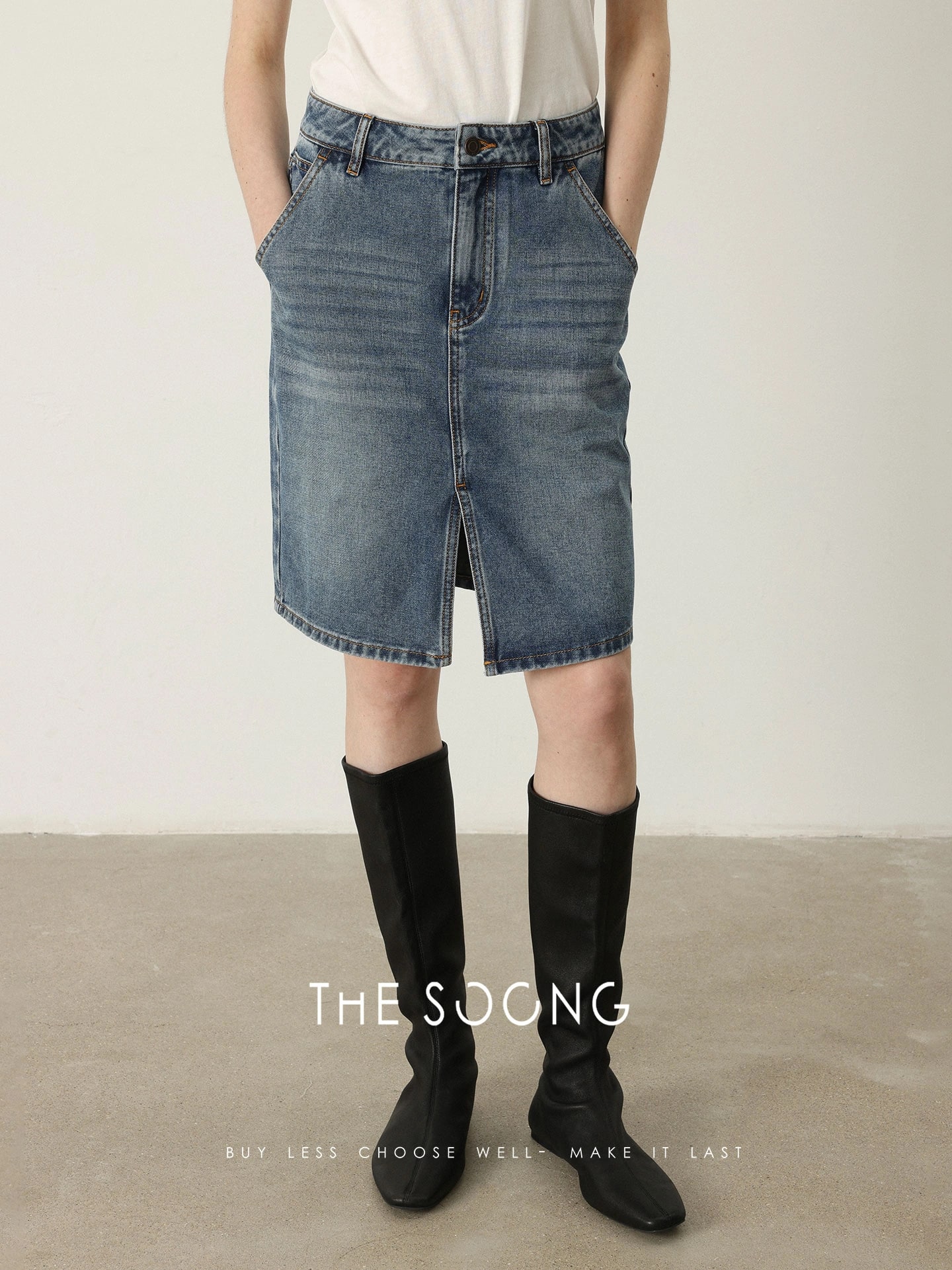 THESOONG「Original Denim」11.3 oz ライトウェイト ウォッシュド ウィスカー デニム view 2