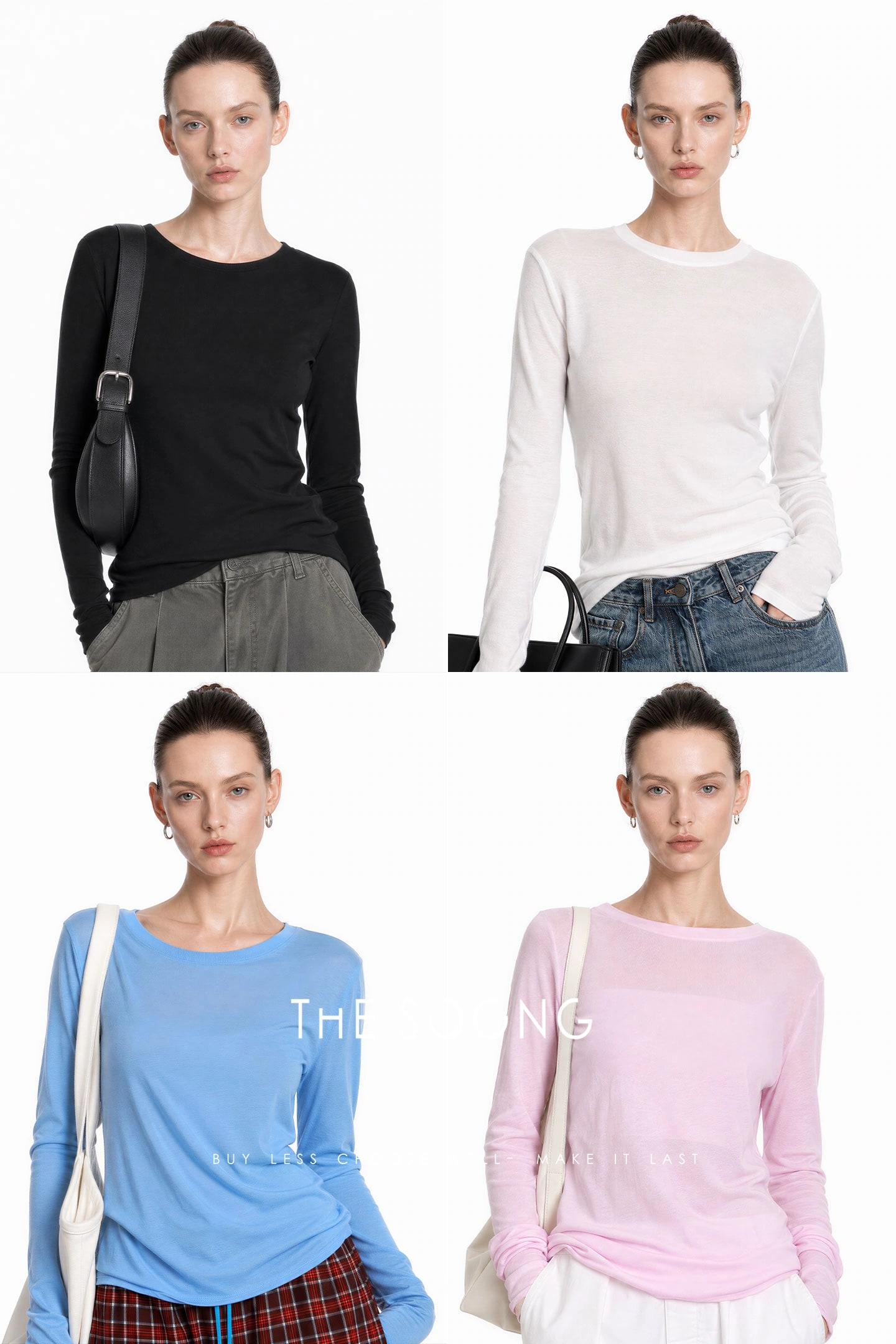 THESOONG 26s 80s High-Twist Cotton Sun-Protective Crewneck Top - 7293 alternate view