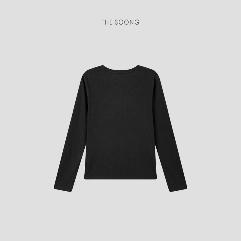 THESOONG Minimalist Classic Crewneck Long-Sleeve Top - 5170 view 9