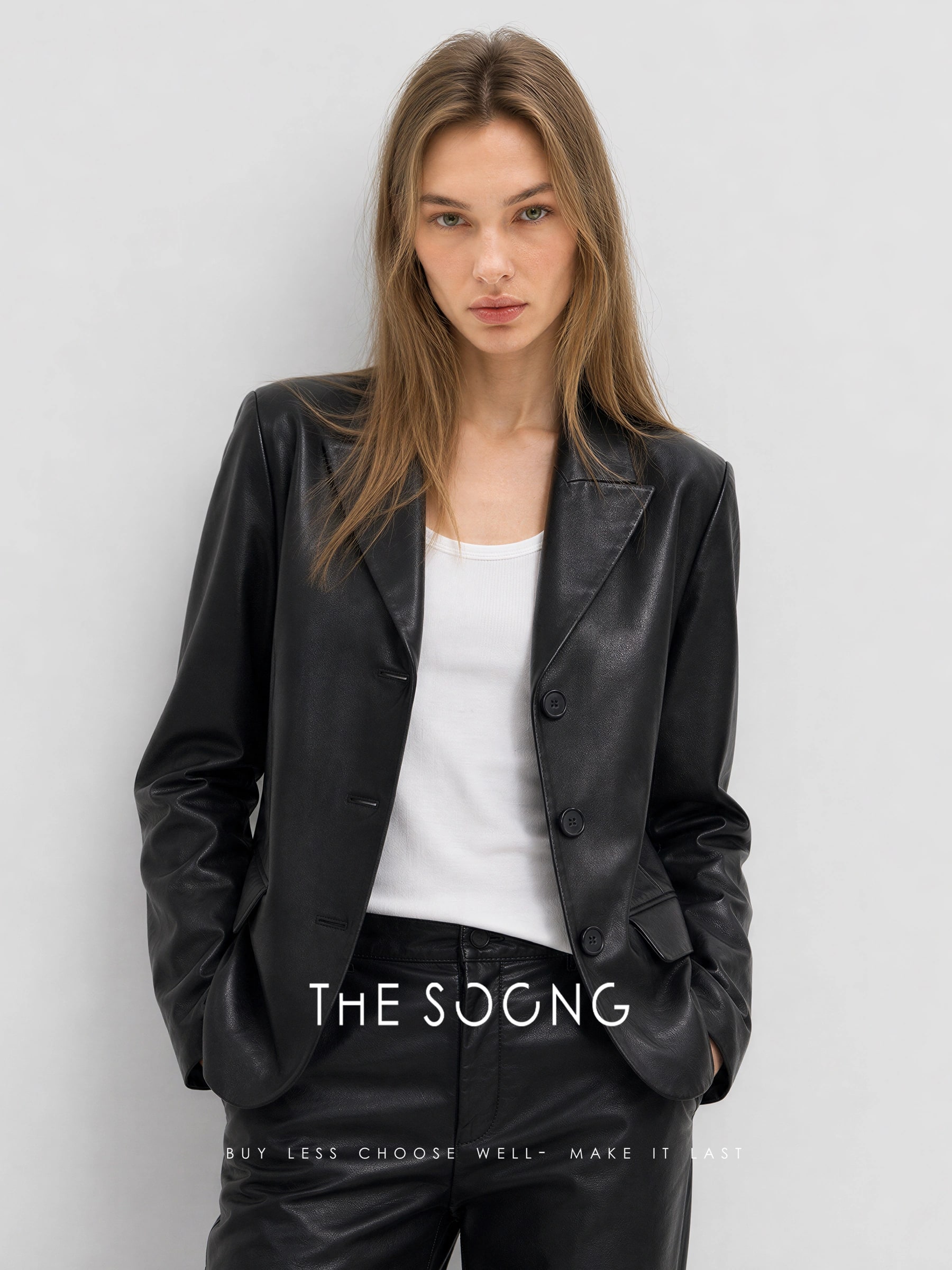 THESOONG “Kendall Leather” Classic Matte Lambskin Jacket - 9304 view 6
