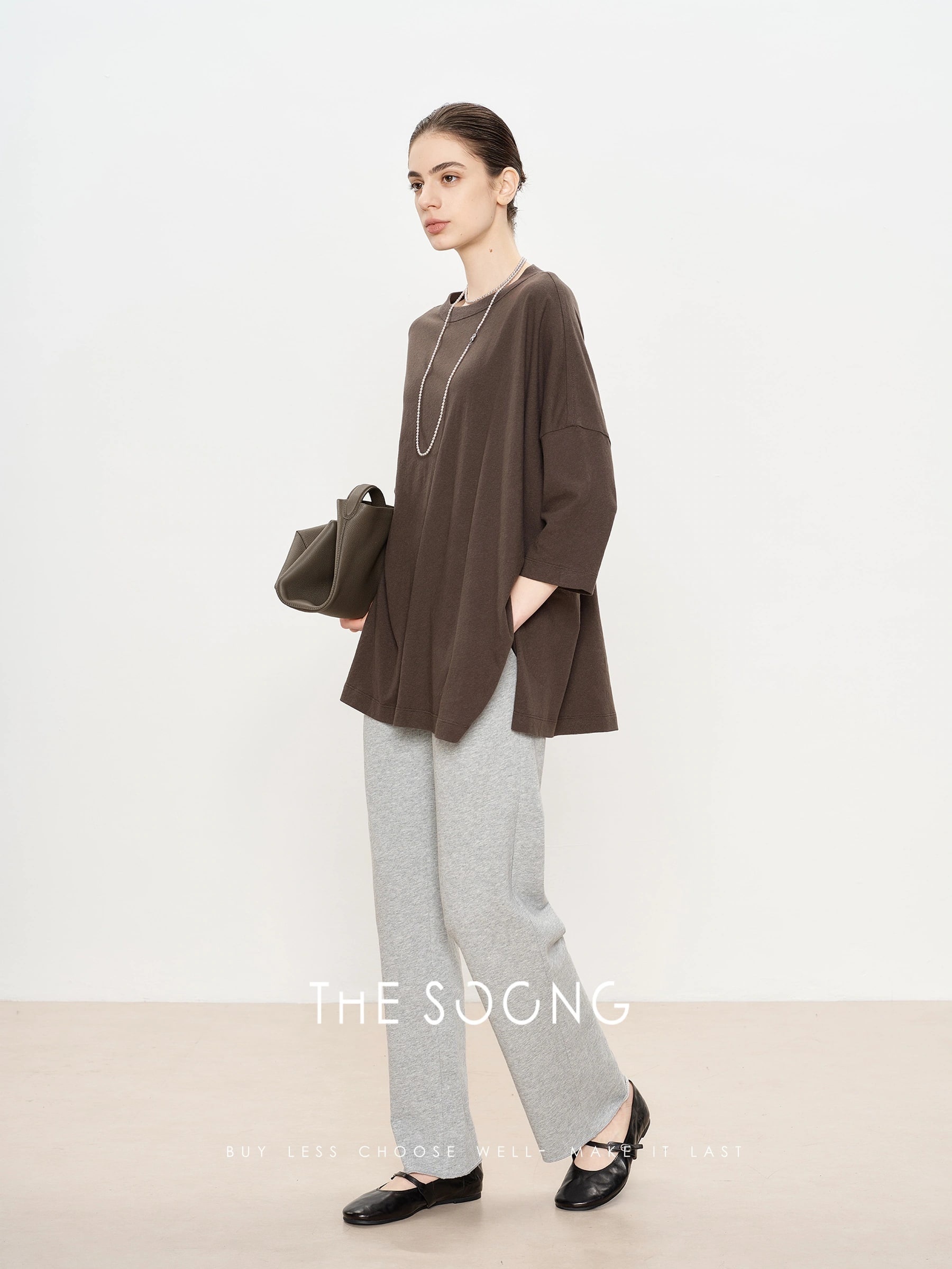 THESOONG "Candy Series" Minimal Textured Soft Oversized Crew view 6