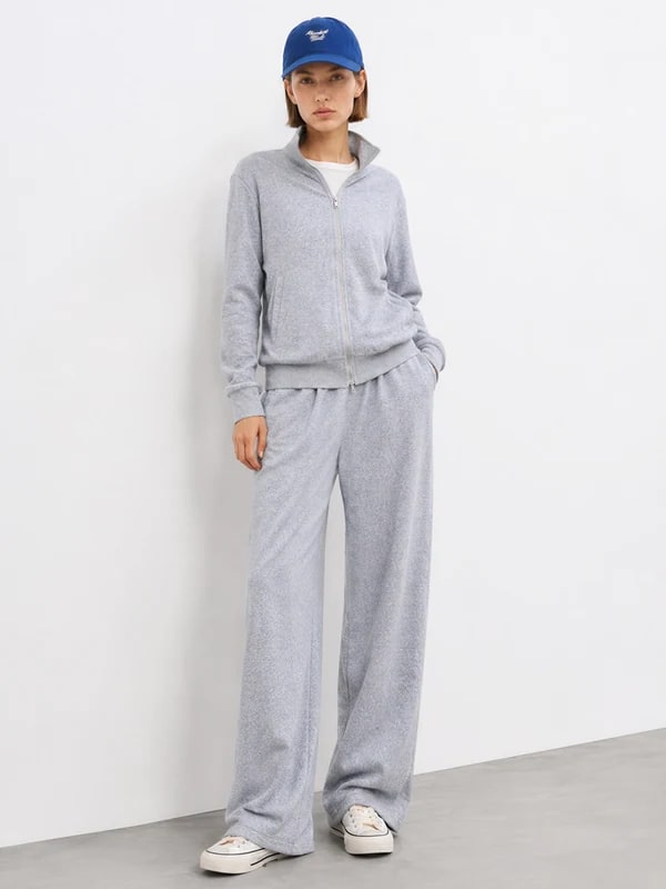 THESOONG “Evergreen” Cotton-Blend Stand-Collar Casual Set - 8995/8996 view 5