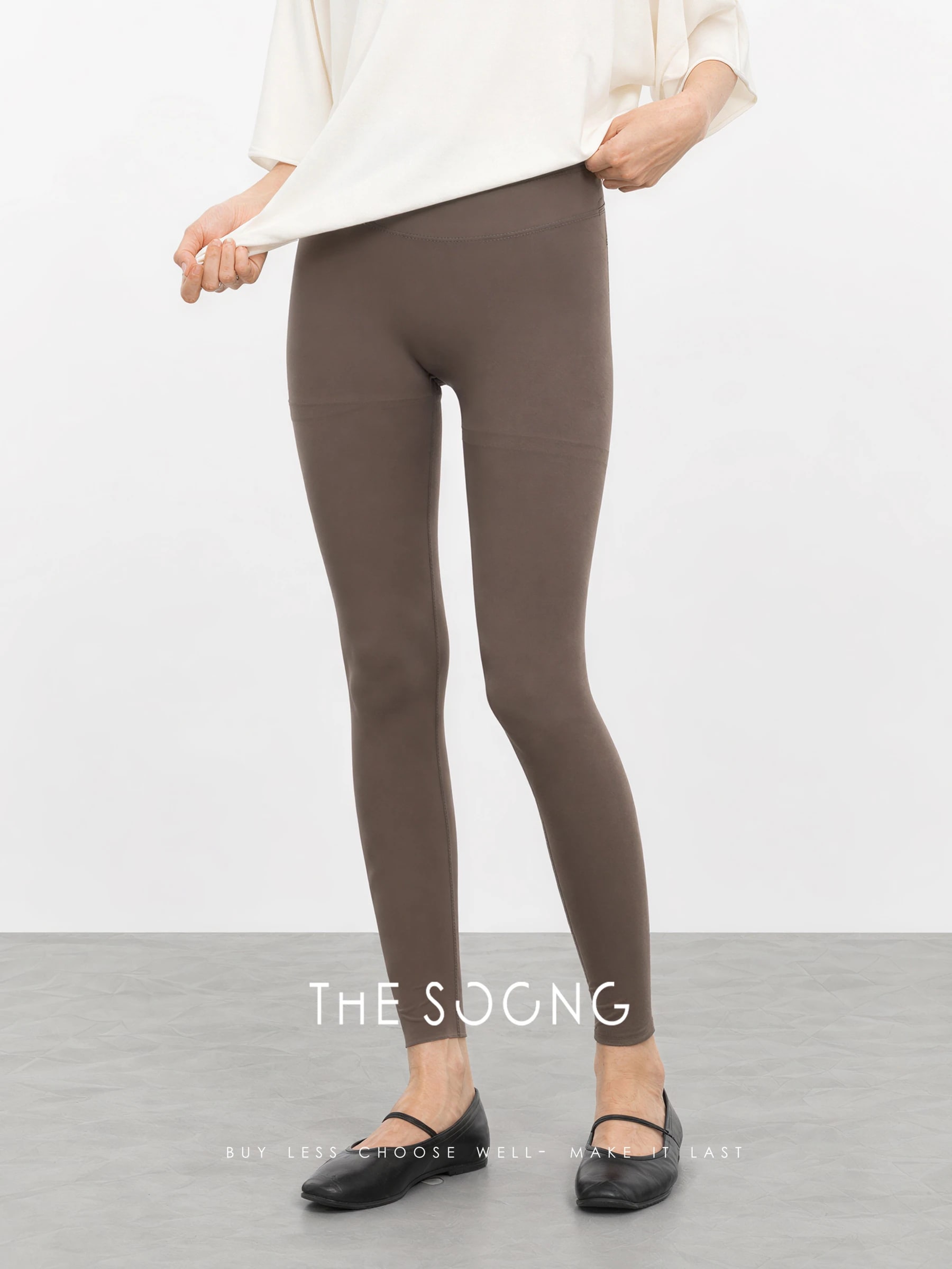 THESOONG Cropped Seamless Three-Needle Yoga Pants - 3763-5424 view 3