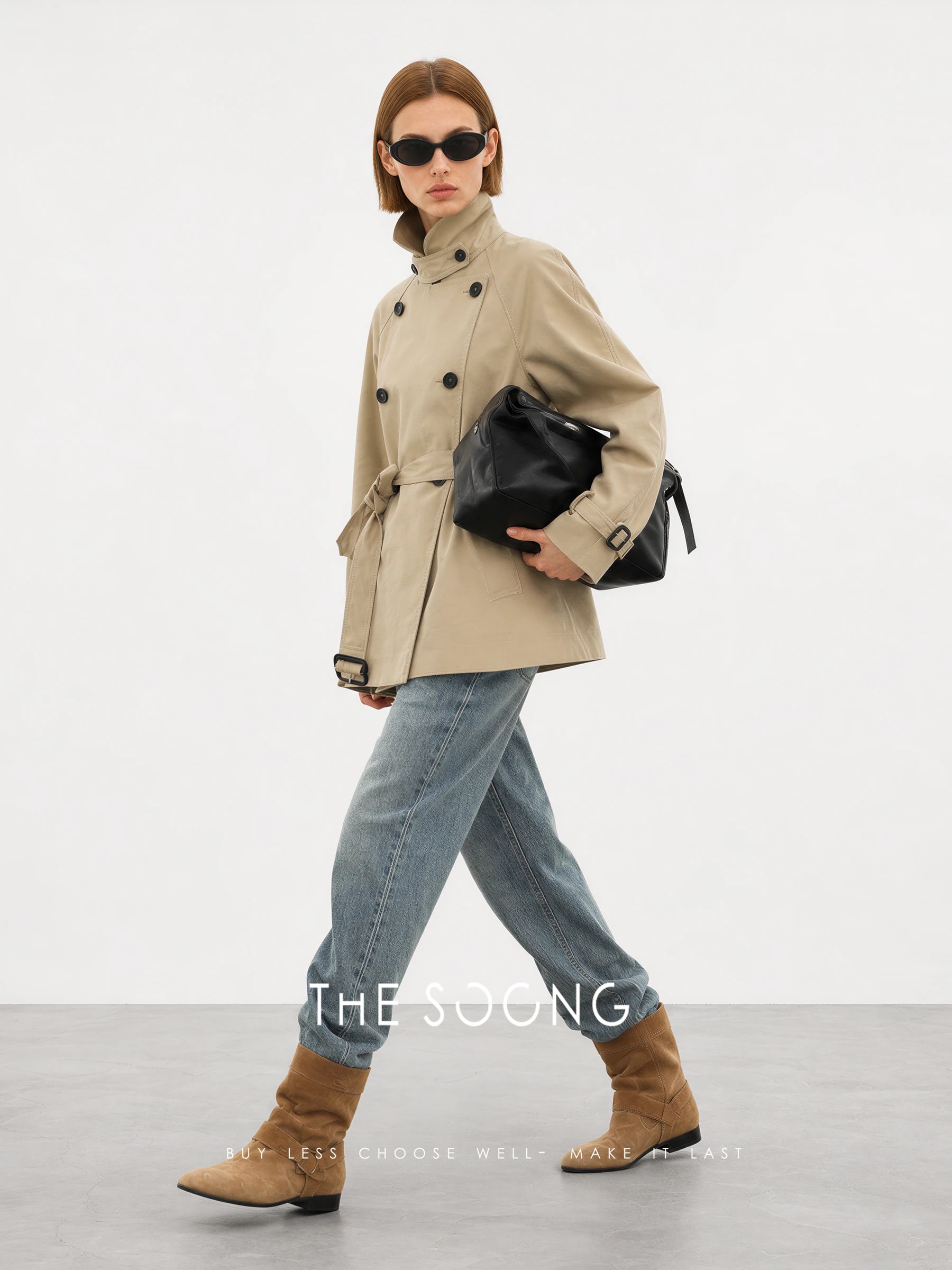 THESOONG “Wilderness Journey” 100% Cotton Double-Breasted Trench Coat - 9106 view 3