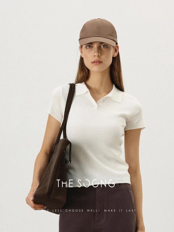 THESOONG 100% Cotton Double-Gauze Short-Sleeve Polo Henley Shirt - 7375 view 5