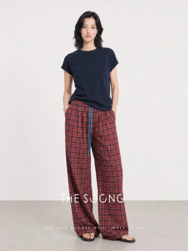 THESOONG Rain Dew Linen-Cotton Blend Small Flutter-Sleeve T-Shirt view 4