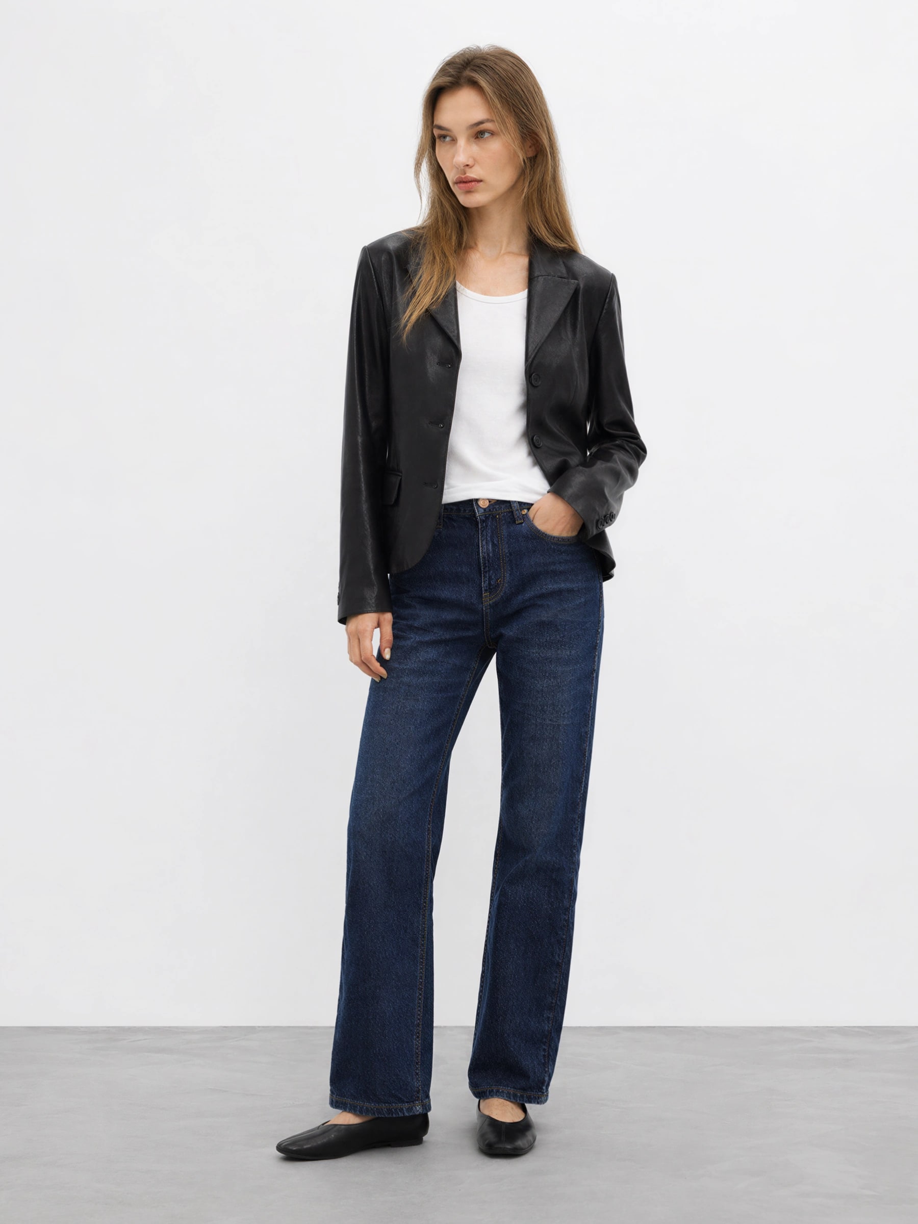 THESOONG “Kendall Leather” Classic Matte Lambskin Jacket - 9304 view 11