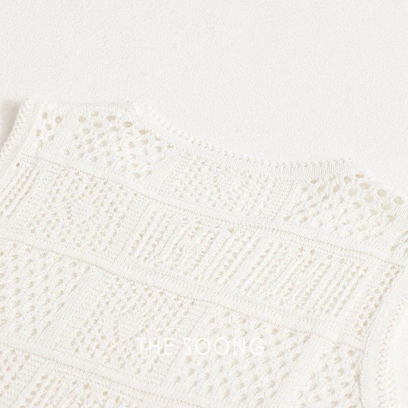 THESOONG “Cool-Touch Openwork” Fine-Knit Sleeveless Top - 9412 view 8