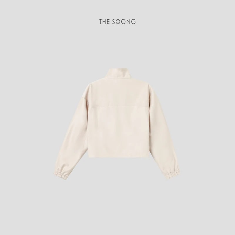 THESOONG “Bass Jacket” Relaxed Zip-Up Stand-Collar Cropped Jacket - 9142 view 10