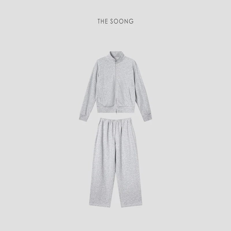 THESOONG “Evergreen” Cotton-Blend Stand-Collar Casual Set - 8995/8996 view 19