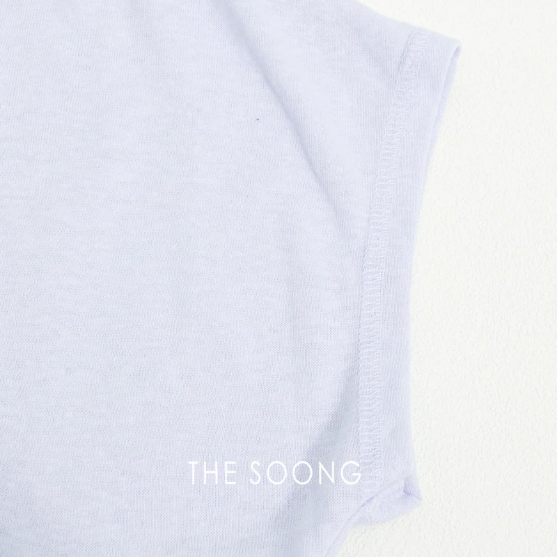 THESOONG Rain Dew Linen-Cotton Blend Small Flutter-Sleeve T-Shirt view 15