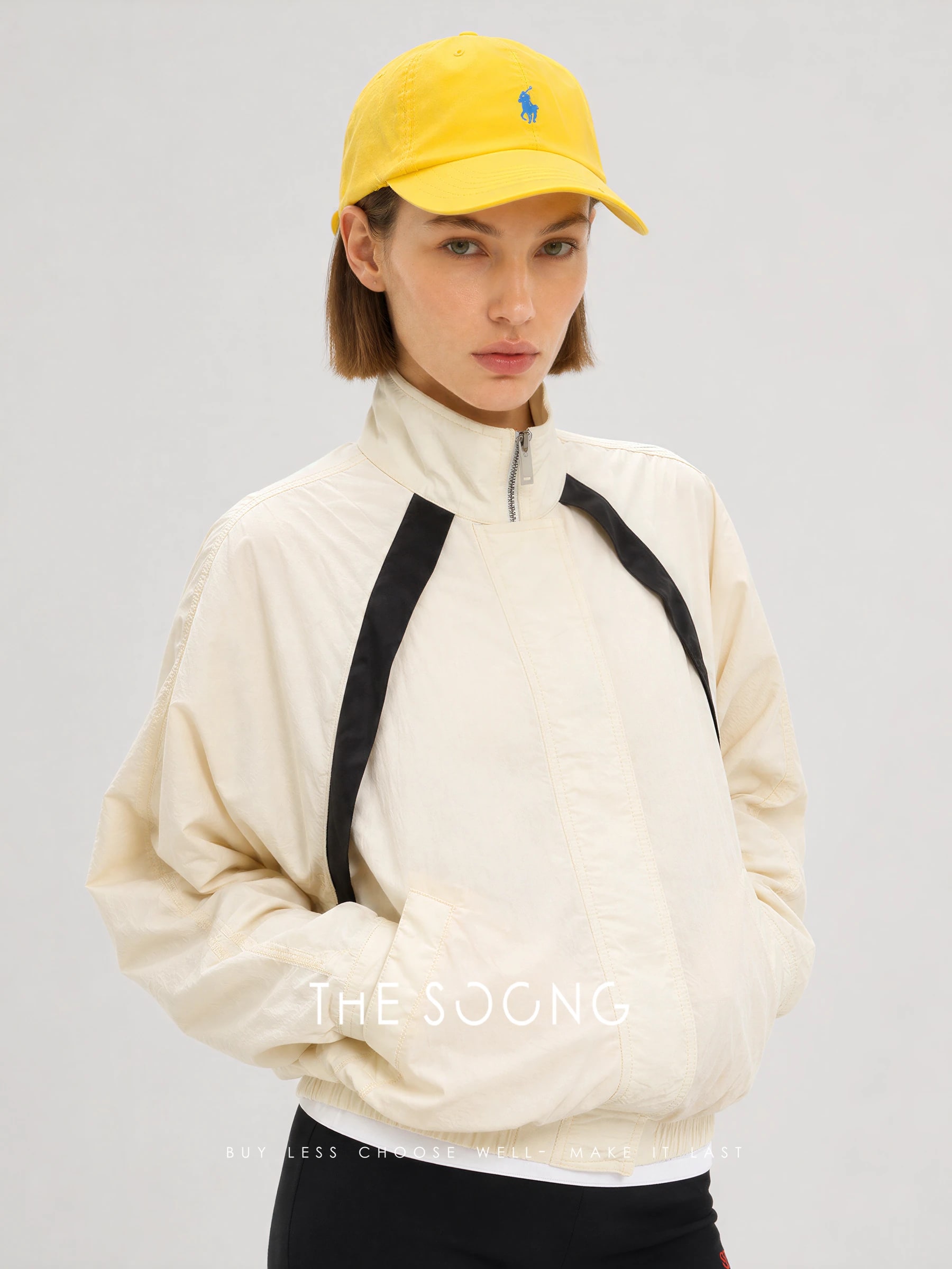 THESOONG “Neon Jacket” 90s Classic Windproof Stand-Collar Cropped Jacket - 8923 view 4