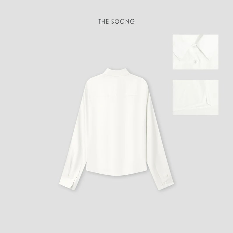 THESOONG Quiet Luxury 100% Linen Textured Collared Shirt - 8846 view 17