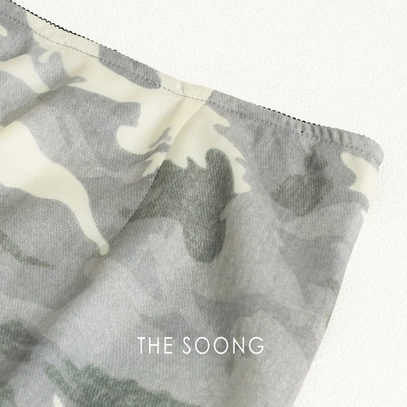 THESOONG Camo Print High-Waist Mermaid Midi Skirt - 9413 view 8