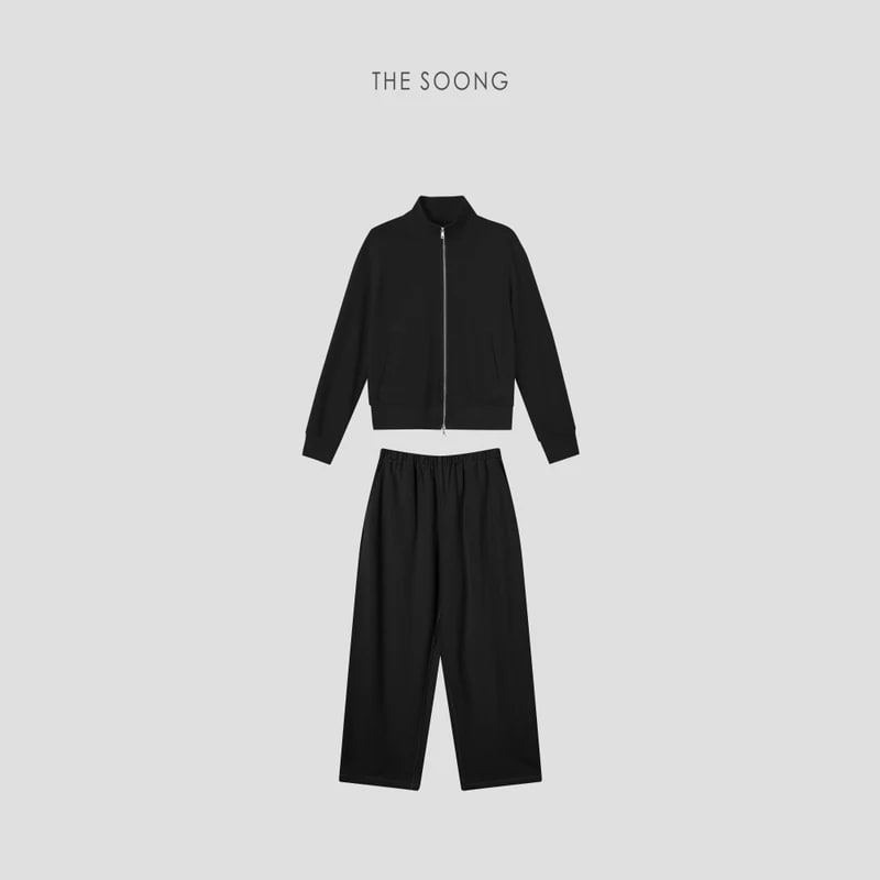 THESOONG “Evergreen” Cotton-Blend Stand-Collar Casual Set - 8995/8996 view 11