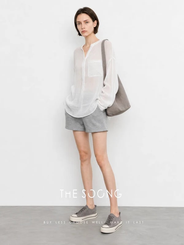 THESOONG 100% Linen Stone-Washed Relaxed Long-Sleeve Shirt - 9382 view 5