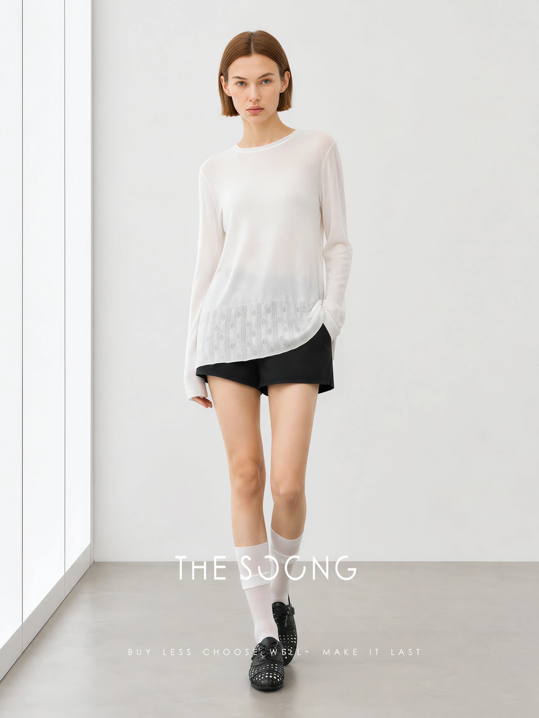 THESOONG “Cloud Cashmere” Cashmere-Blend Textured Crewneck Sweater - 8930 view 6