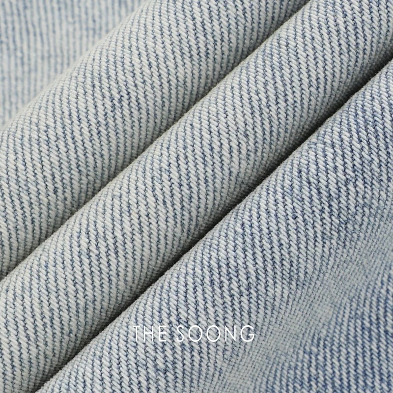 THESOONG Straight-Leg Denim Trousers in Light Blue view 8