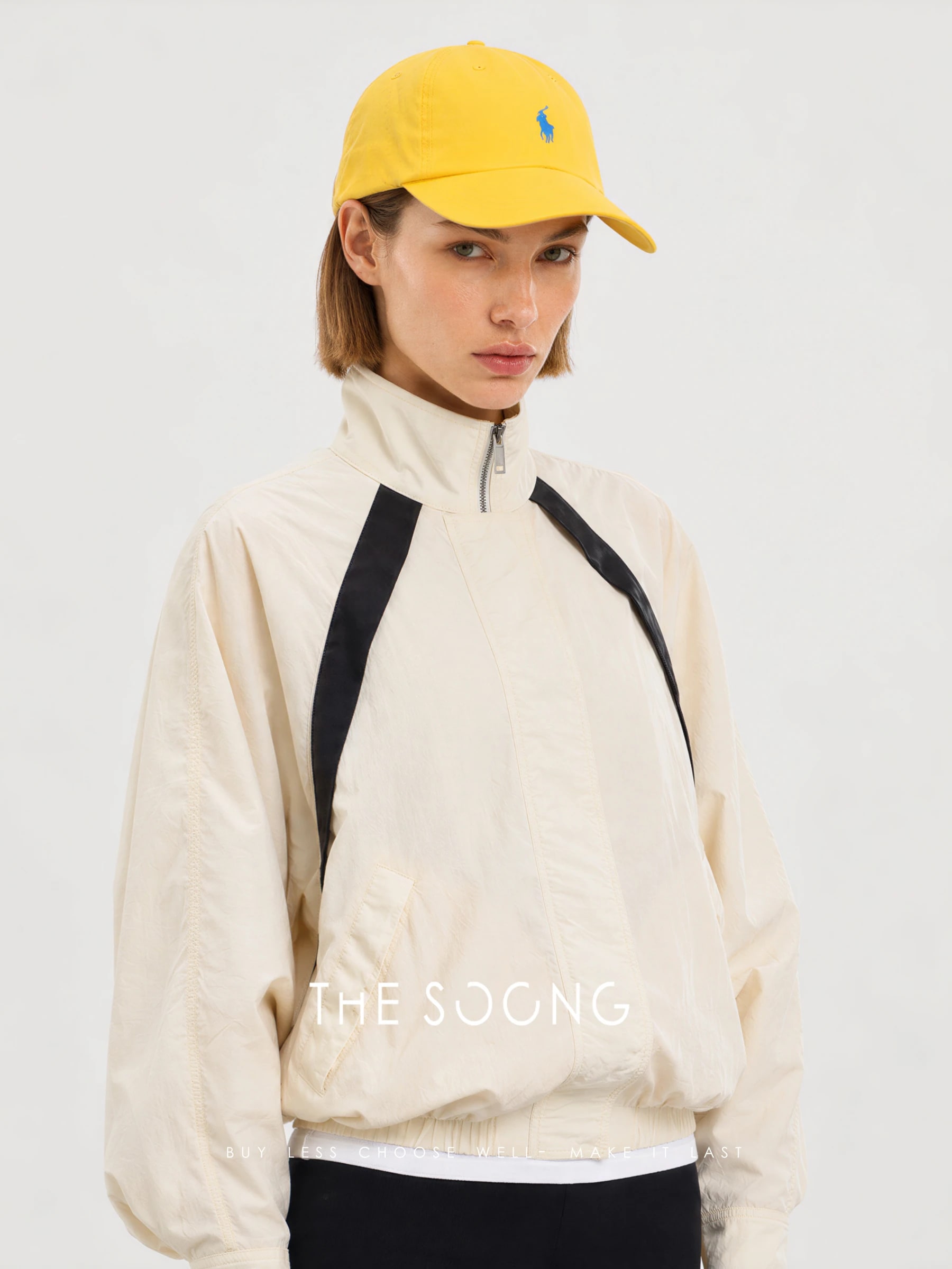THESOONG “Neon Jacket” 90s Classic Windproof Stand-Collar Cropped Jacket - 8923 view 5