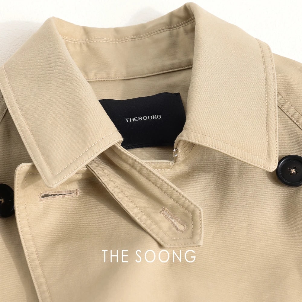 THESOONG “Wilderness Journey” 100% Cotton Double-Breasted Trench Coat - 9106 view 7