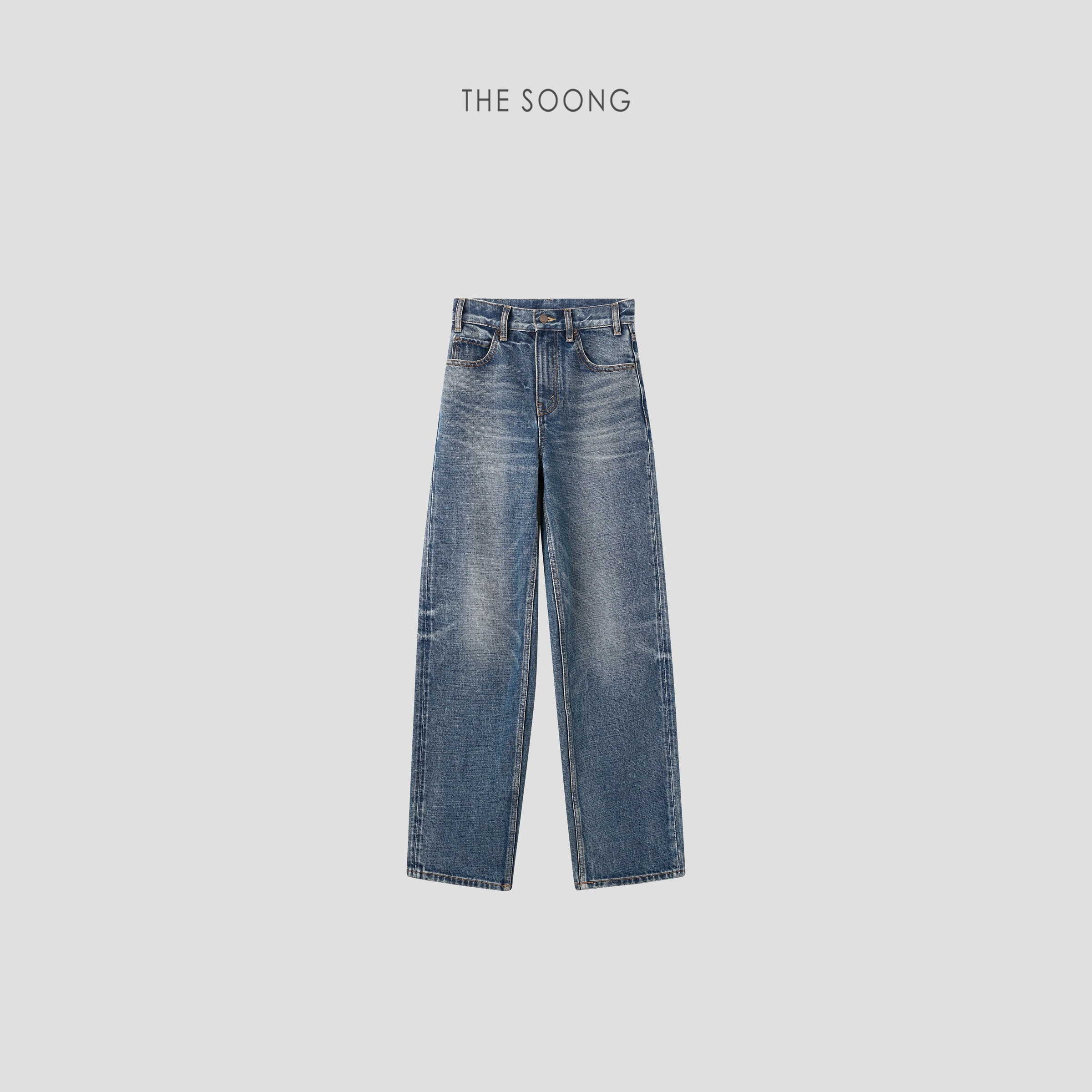 THESOONG クラシック ハンドブラッシュド・ヒゲ加工 ノンストレッチ ジップ ストラクチャード M view 1