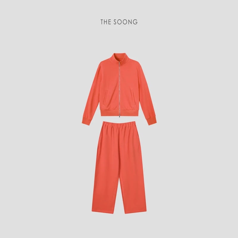 THESOONG “Evergreen” Cotton-Blend Stand-Collar Casual Set - 8995/8996 view 7