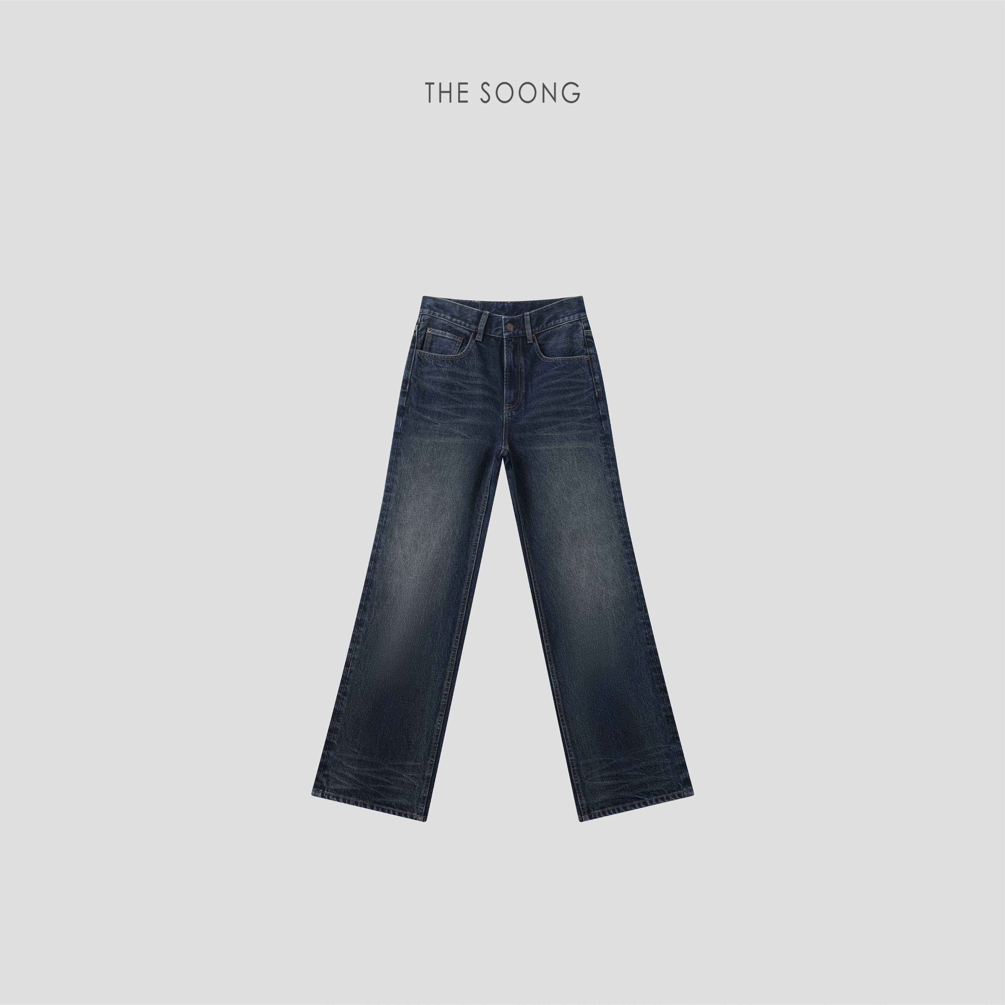 THESOONG “Cloud Whisker” Vintage Mid-Rise Denim Jeans - 8255