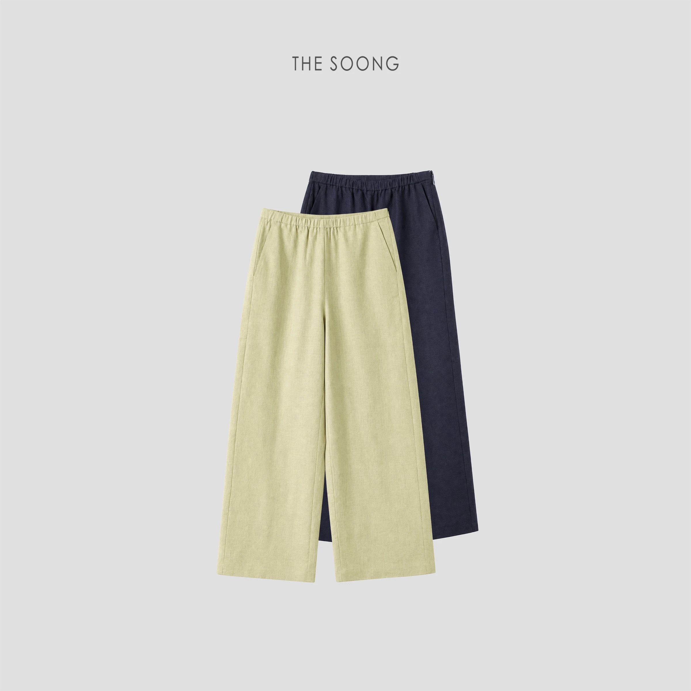 THESOONG Relaxed Loose Summer 100% Linen Draped Clean Women'