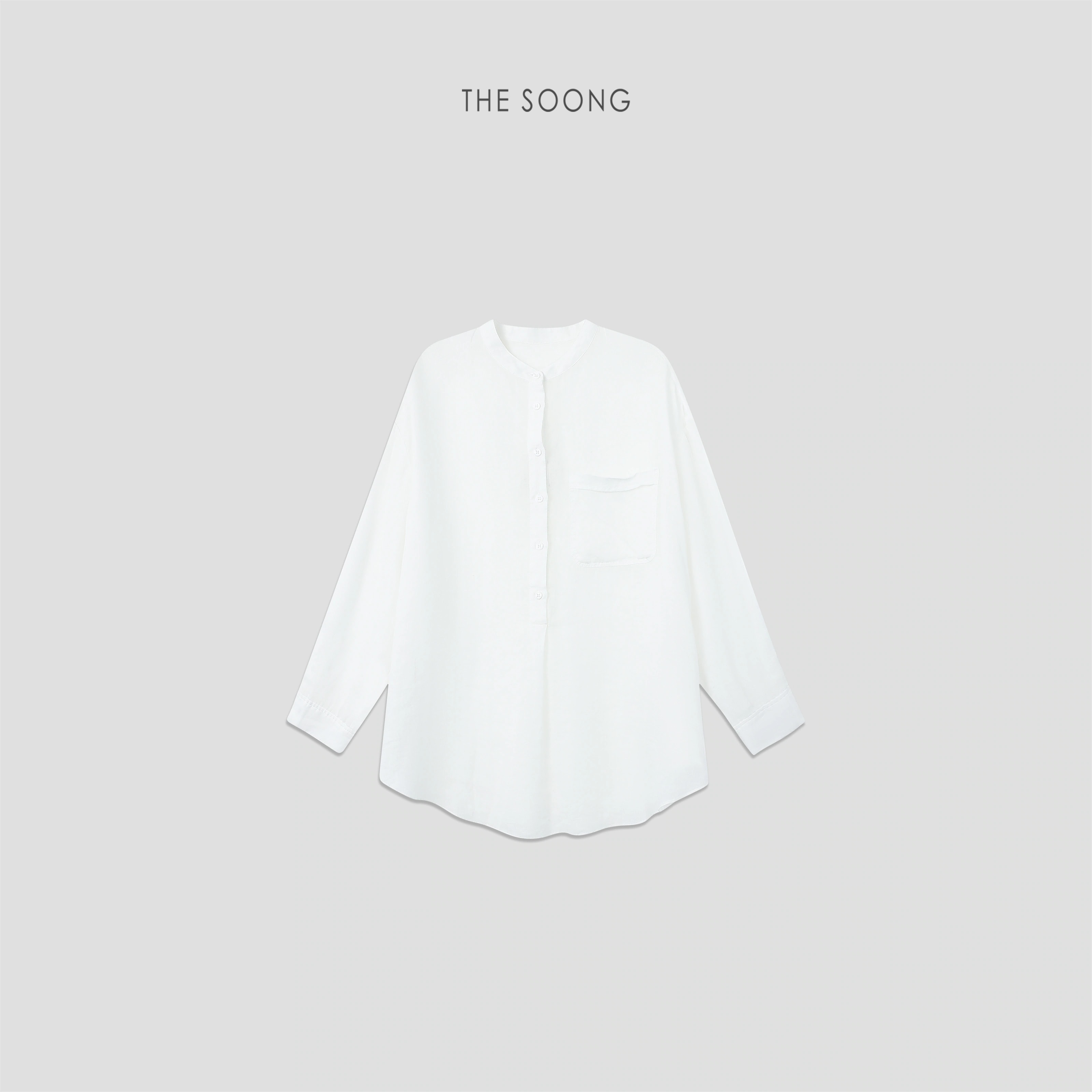 THESOONG 100% Linen Stone-Washed Relaxed Long-Sleeve Shirt - 9382