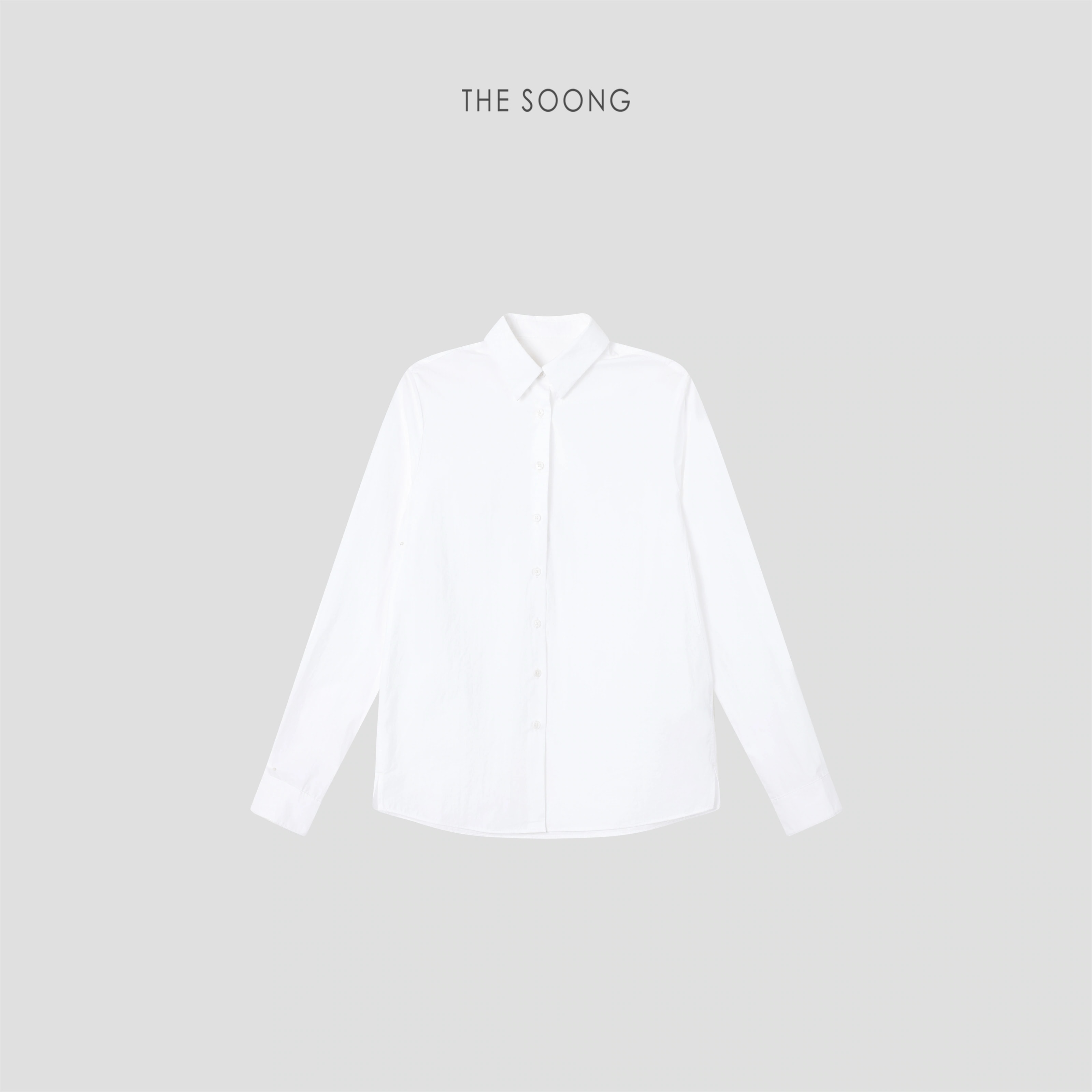 THESOONG “White Order” 100% Long-Staple Cotton Crisp Shirt - 9342