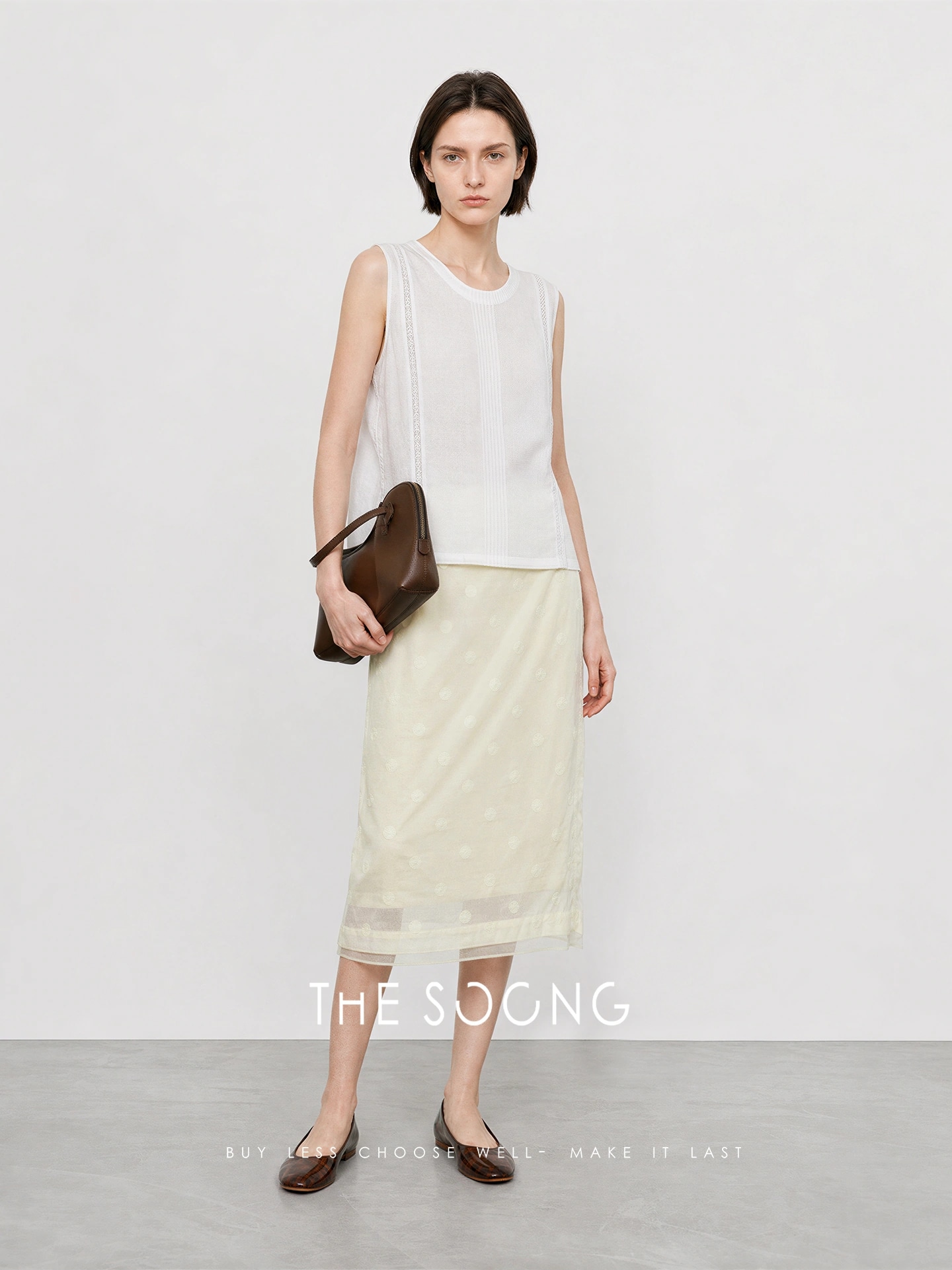 THESOONG Linen Sleeveless Vest Summer Crewneck Relaxed Top -9385 alternate view
